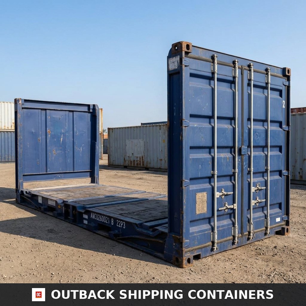 20FT x 8FT Used Flat Rack Shipping Containers — 20FT — used — flat rack containers (image 5 of 6)