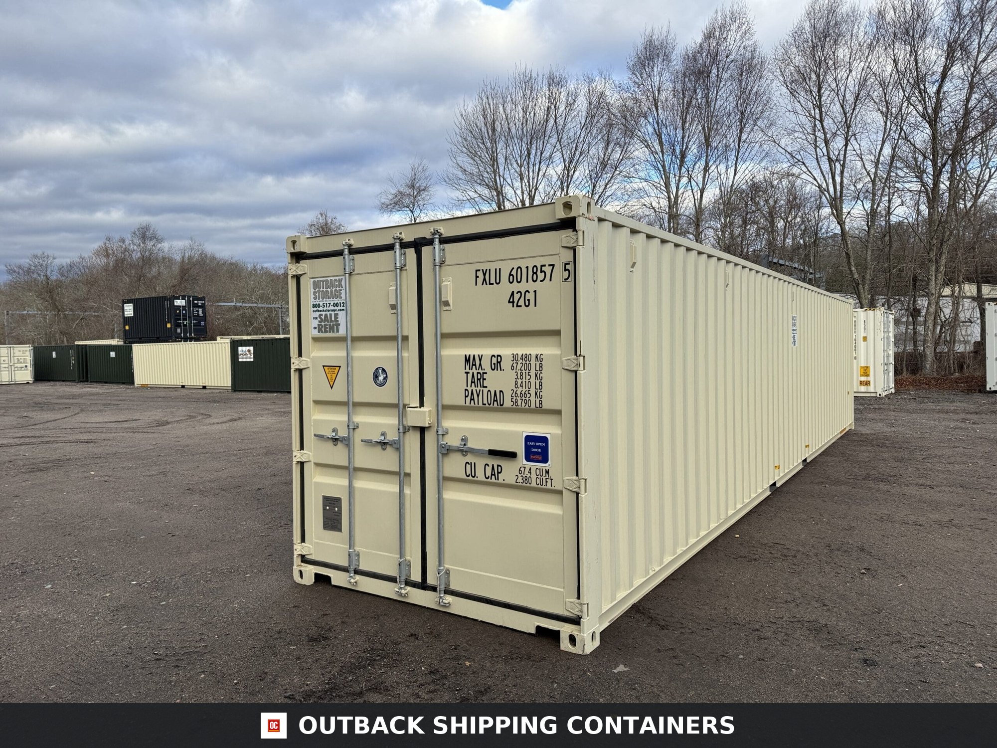 40ft New Shipping Container – Wind & Watertight – Beige — 40ft — new (image 9 of 12)