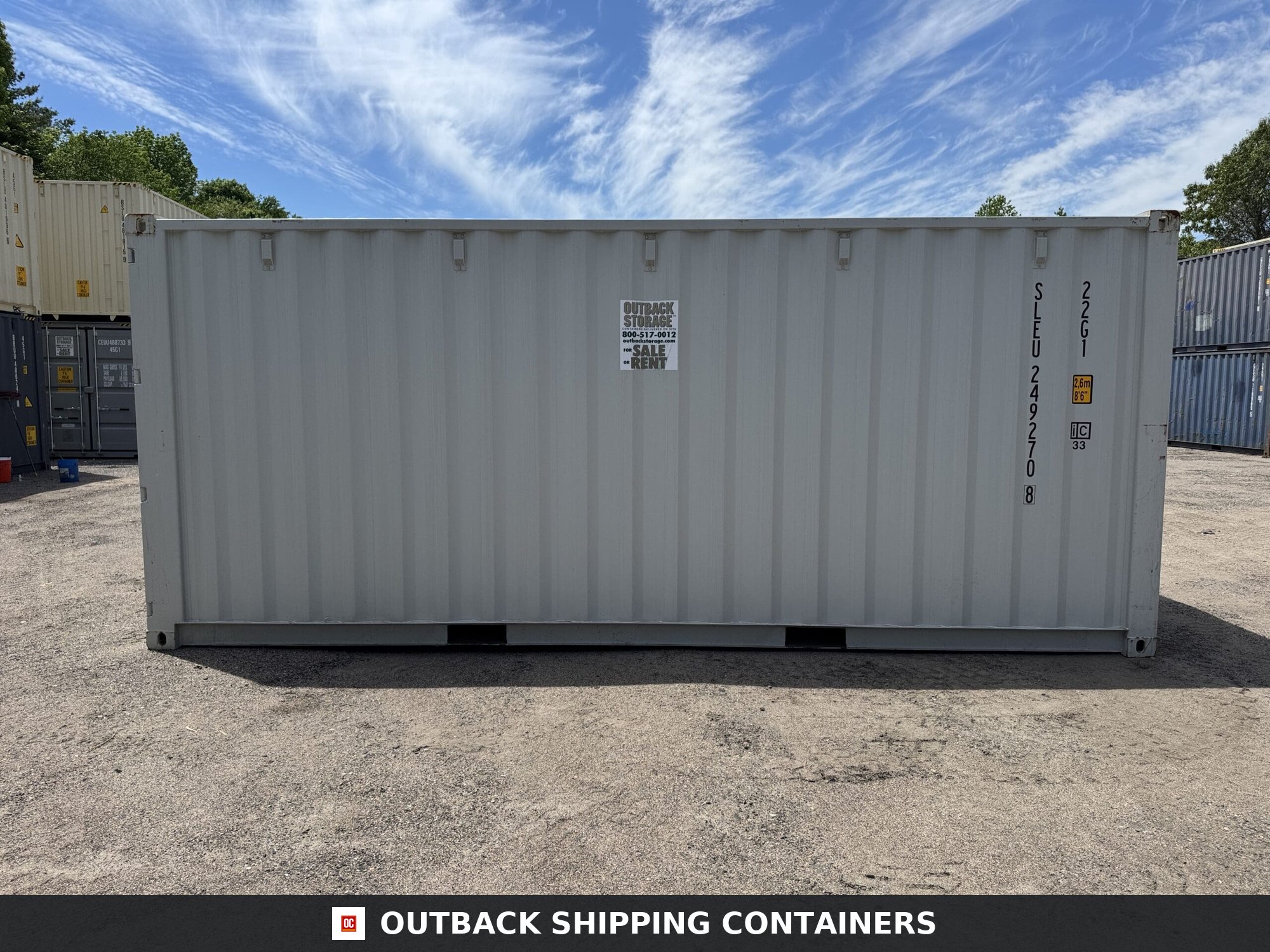 20ft New Shipping Container – Wind & Watertight – Gray — 20ft — new (image 9 of 12)