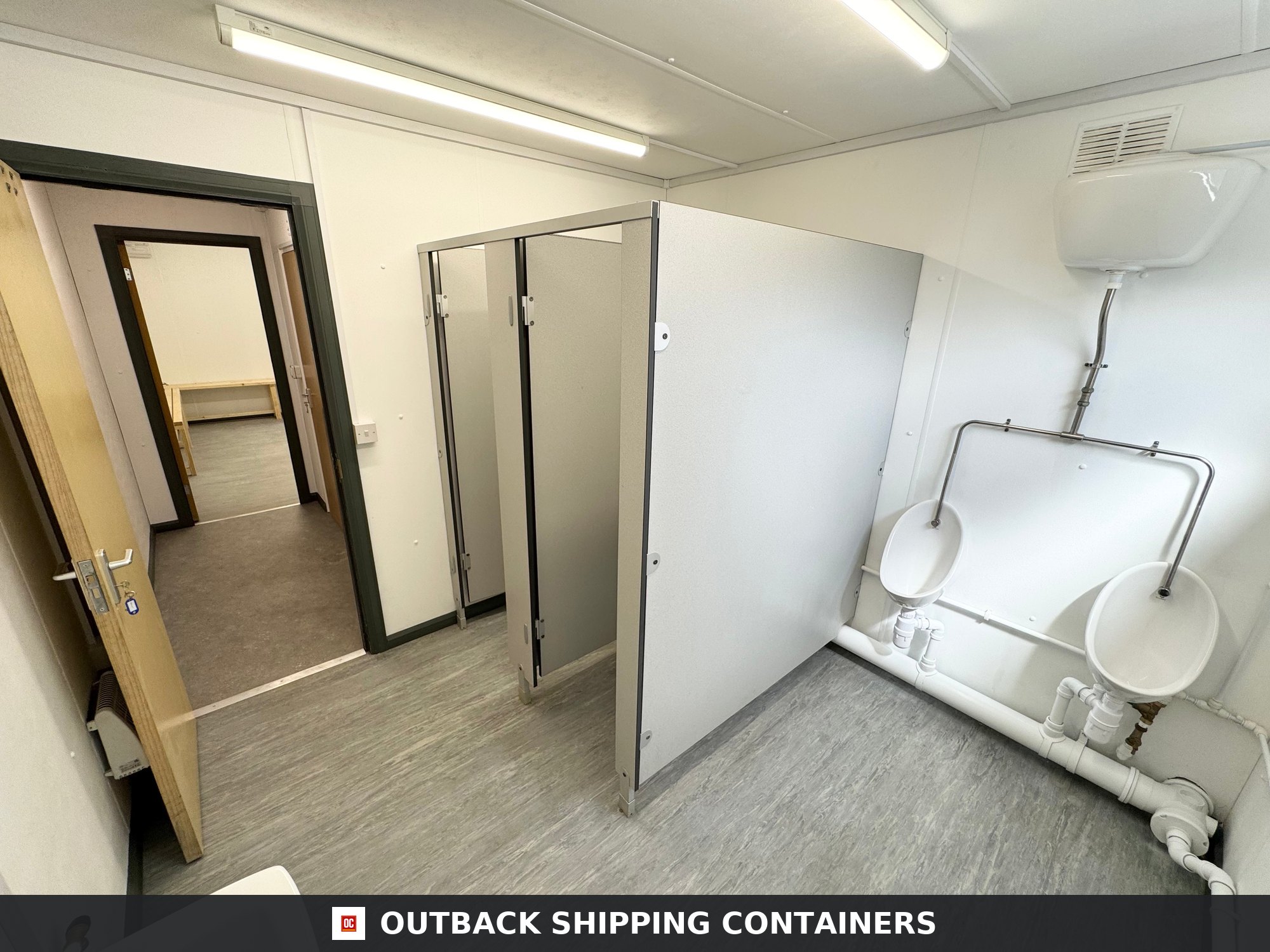 32x10ft for Sale — Side Profile View | Outback Shipping Containers 32x10ft — Toilet Block + Twin Shower Room + Drying Room — image 2 of 15