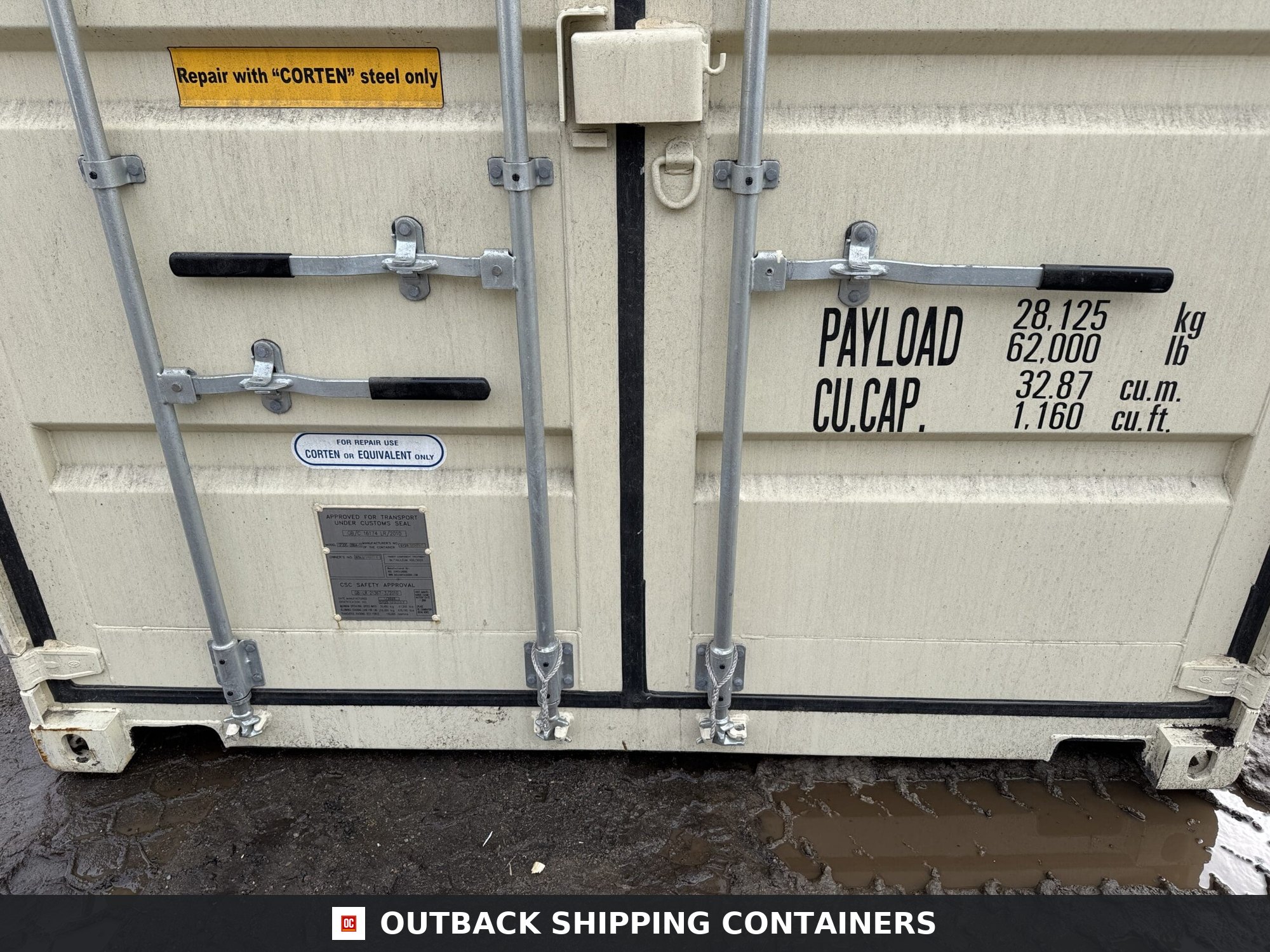 20ft New Shipping Container – Wind & Watertight – Beige — 20ft — new (image 6 of 12)