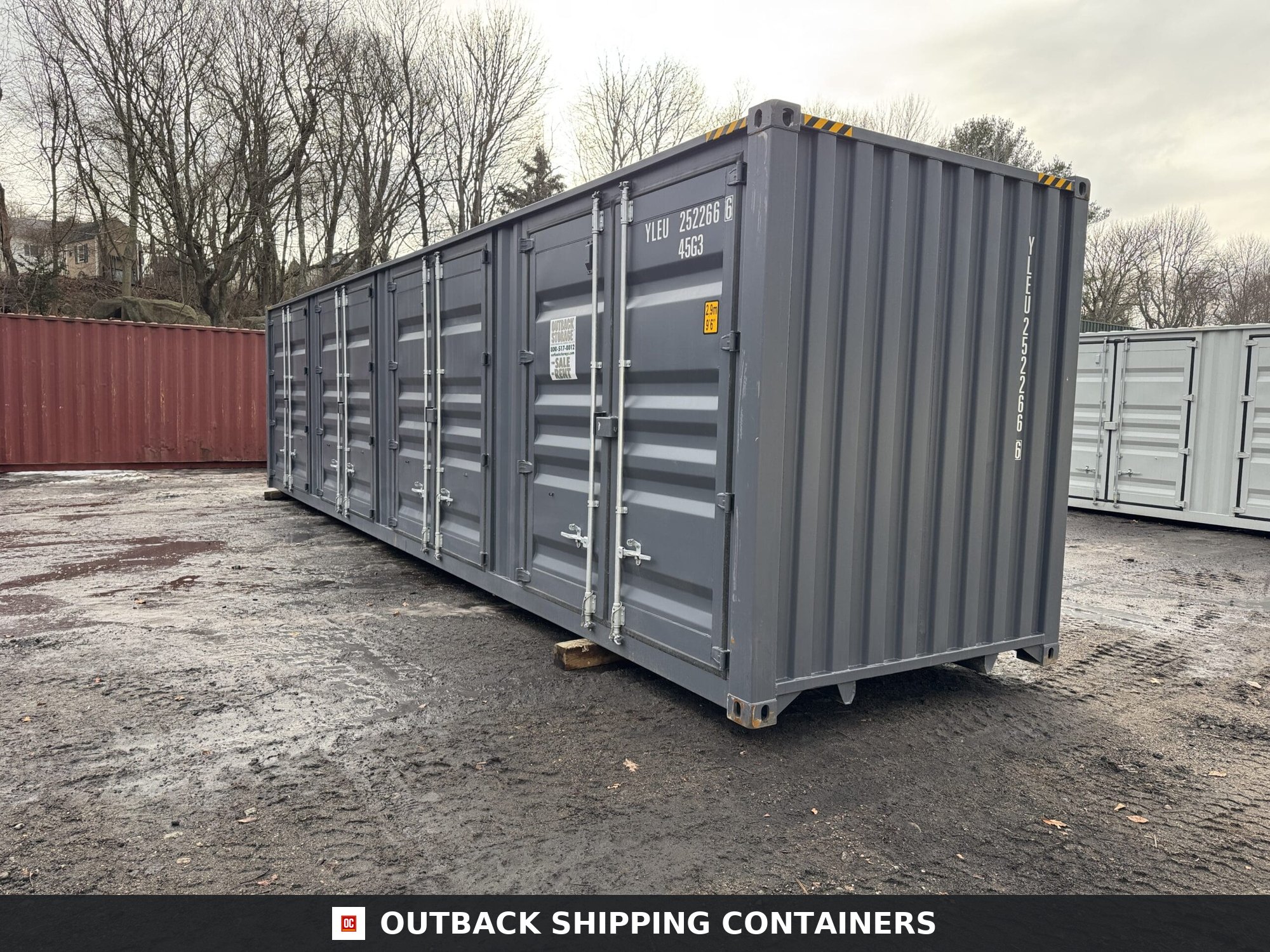 40ft New High Cube Shipping Container – Wind & Watertight – Dk Gray — 40ft — new (image 10 of 12)