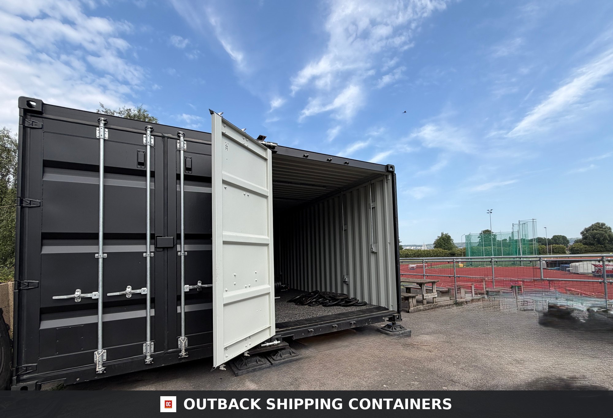 40x16ft for Sale — Three-Quarter Angle View | Outback Shipping Containers 2 40x16ft — CUSTOM — image 2 of 3