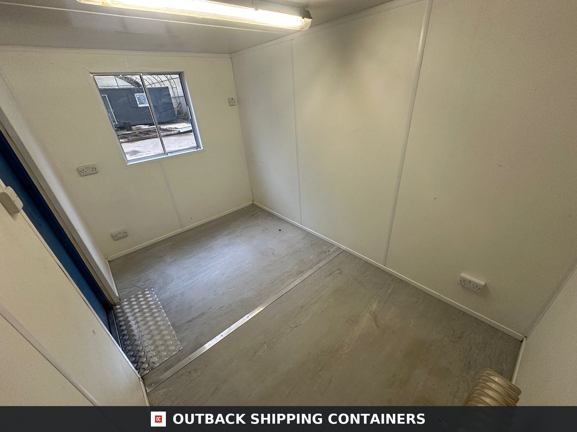 12 x 8 ft for Sale — Window and Shutter Detail | Outback Shipping Containers 12 x 8 ft — Canteen / Office — Building Site Accommodation — Portable Anti-Vandal Cabin - image 8