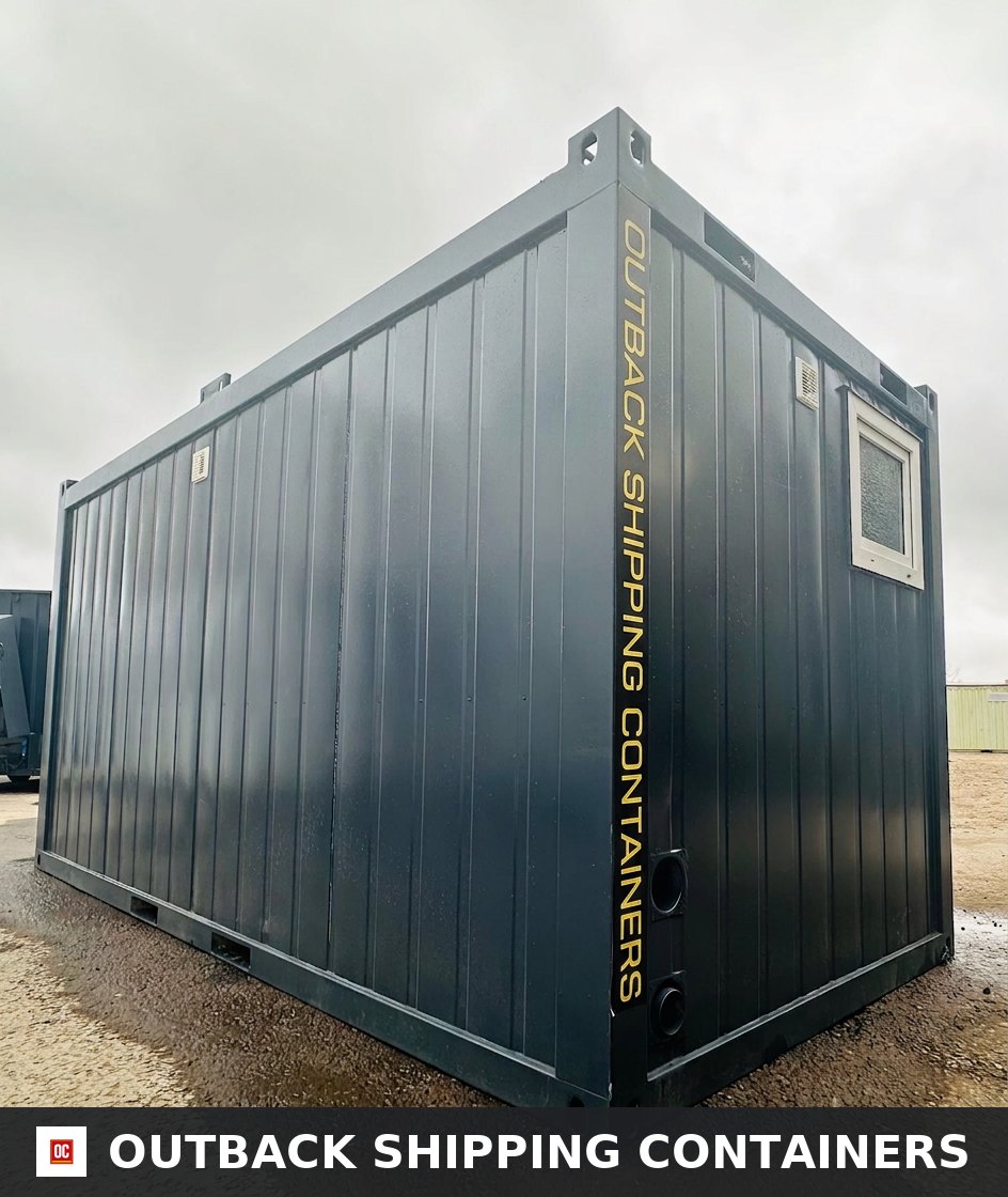 3+1 Toilet Block for Sale — Interior View | Outback Shipping Containers 2 3 3+1 Toilet Block — 16 x 8 ft Anti-Vandal — Portable Toilet Block — No 1232 — product gallery image 4 of 13