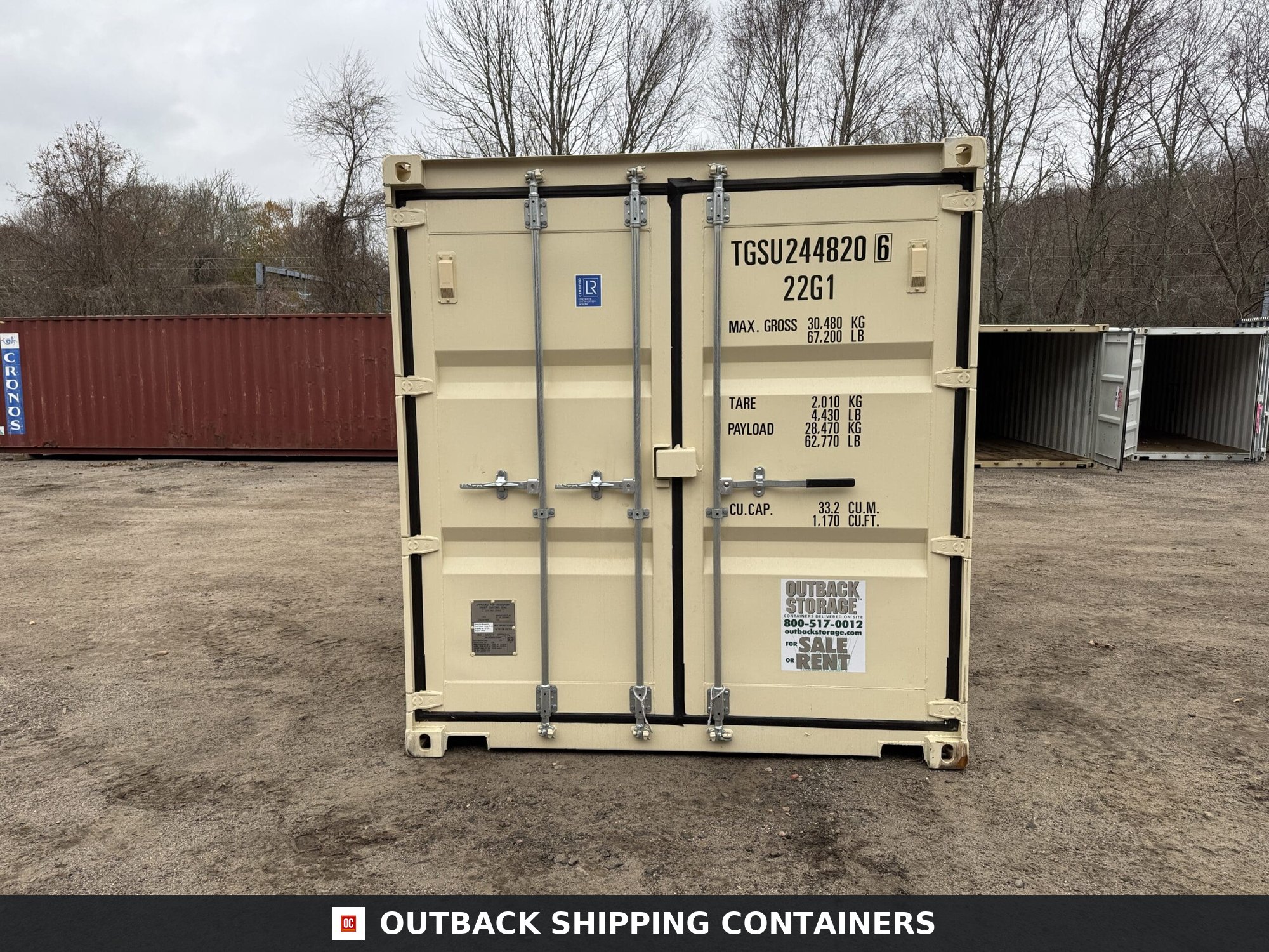 20ft New Shipping Container – Wind & Watertight – Beige — 20ft — new (image 3 of 12)