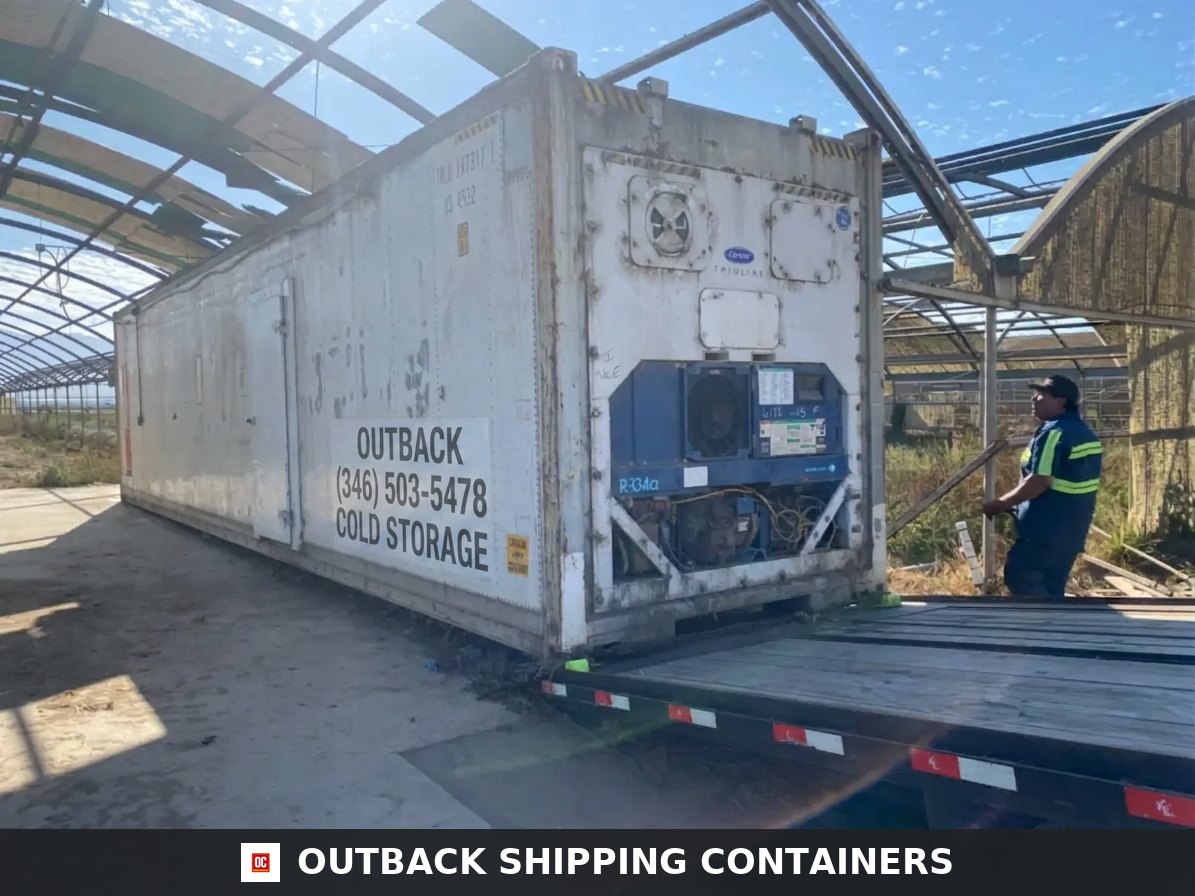 Used 40ft Refrigerated Shipping Container — Interior View | Outback Shipping Containers Used 40ft Refrigerated Shipping Container – With Custom Side Door Access — 40ft refrigerated container (image 5 of 6)