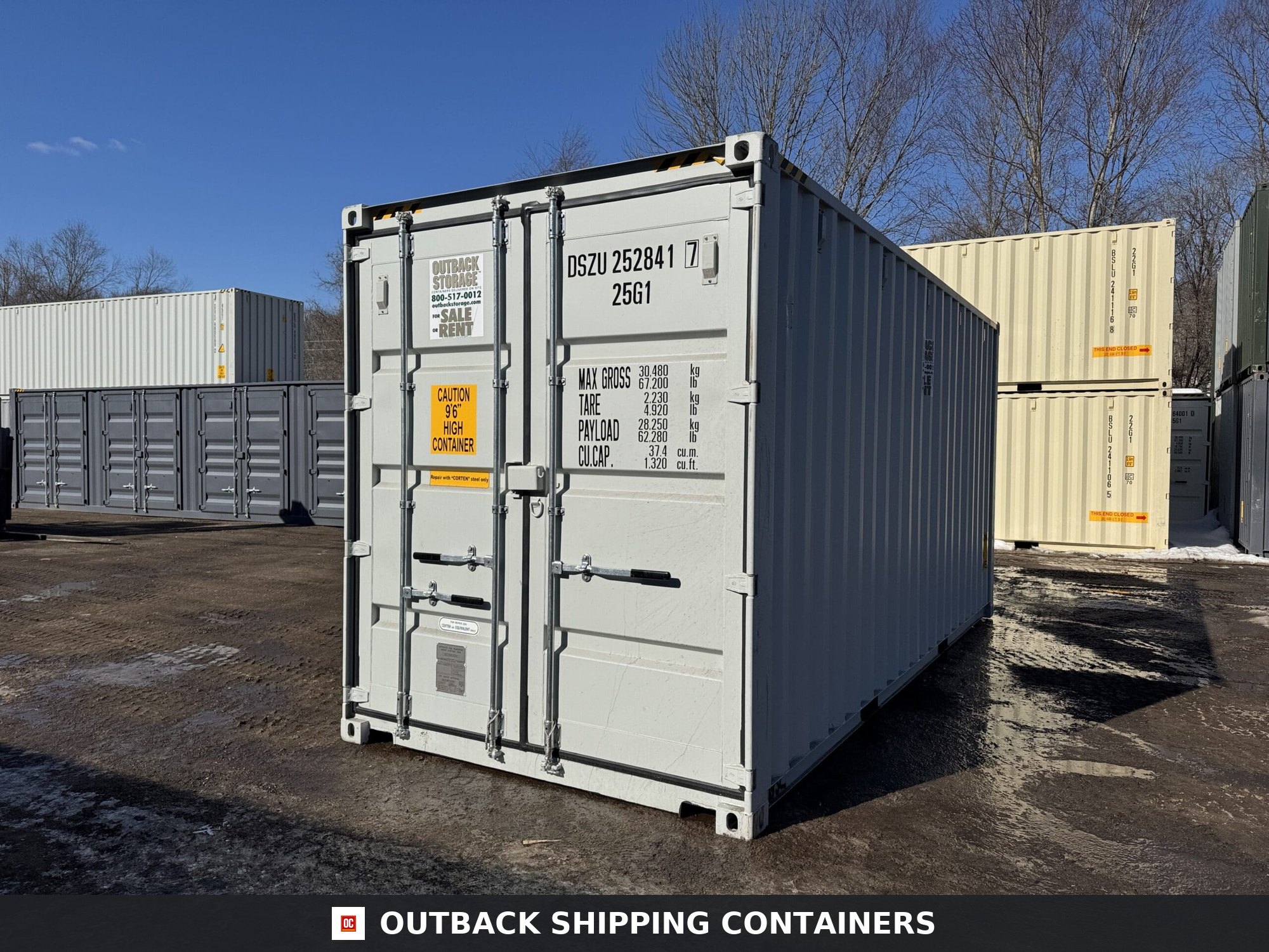 20ft New High Cube Shipping Container – Wind & Watertight – Gray — 20ft — new (image 8 of 12)