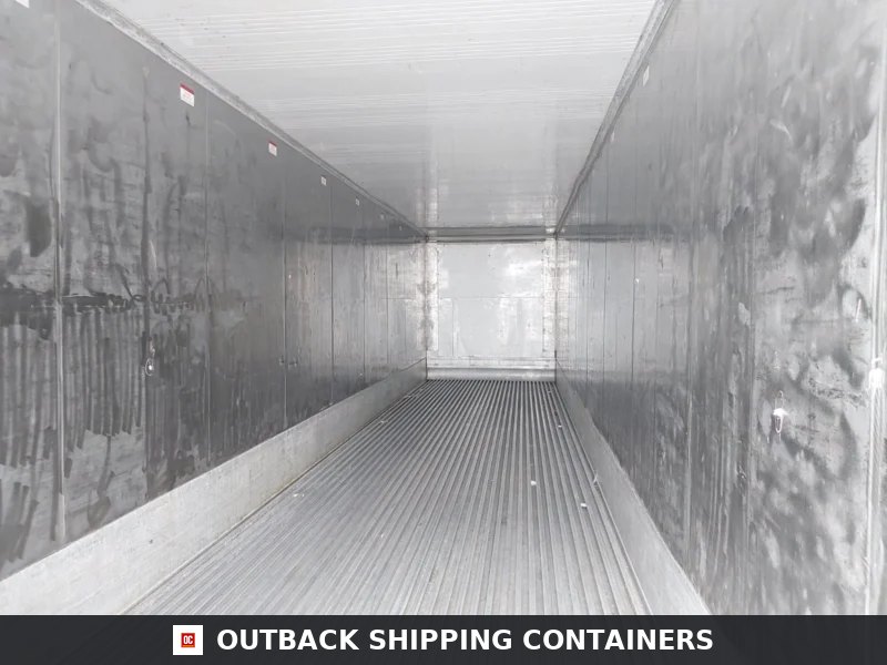 Working 40ft Refrigerated High Cube Reefer Container 2010 Carrier — Rear Exterior View Working 40ft Refrigerated High Cube Reefer Container 2010 Carrier Thinline Used — 40ft refrigerated container (image 4 of 6)