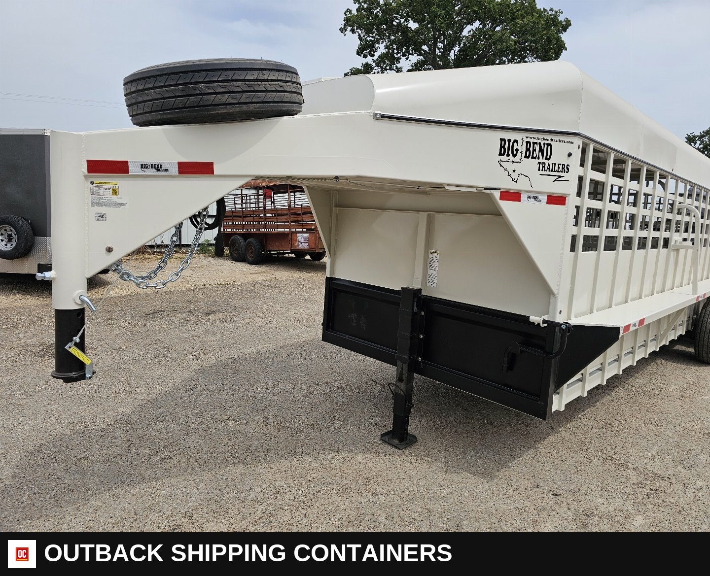 2025 Big Bend 6’8"X24' Stock / Stock Combo Trailer — Rear Doors And Gate | Outback Shipping Containers 2025 Big Bend 6’8"X24' Stock / Stock Combo Trailer for sale — rear doors and gate