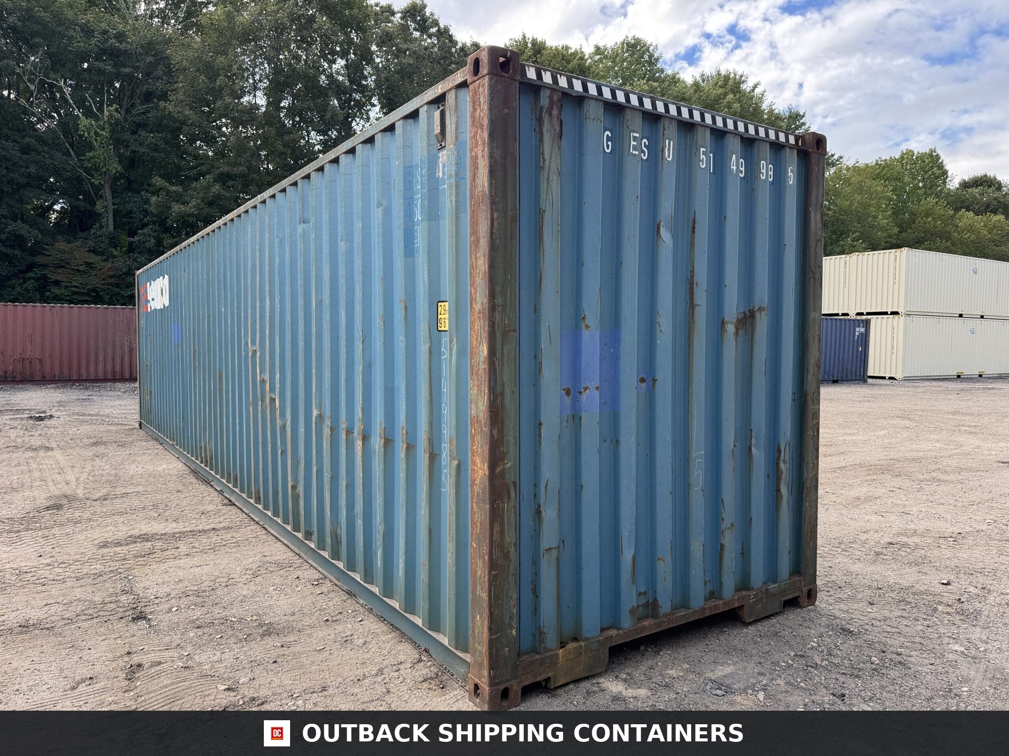 40ft Used High Cube Shipping Container – Wind & Watertight – Blue — 40ft — used (image 8 of 12)