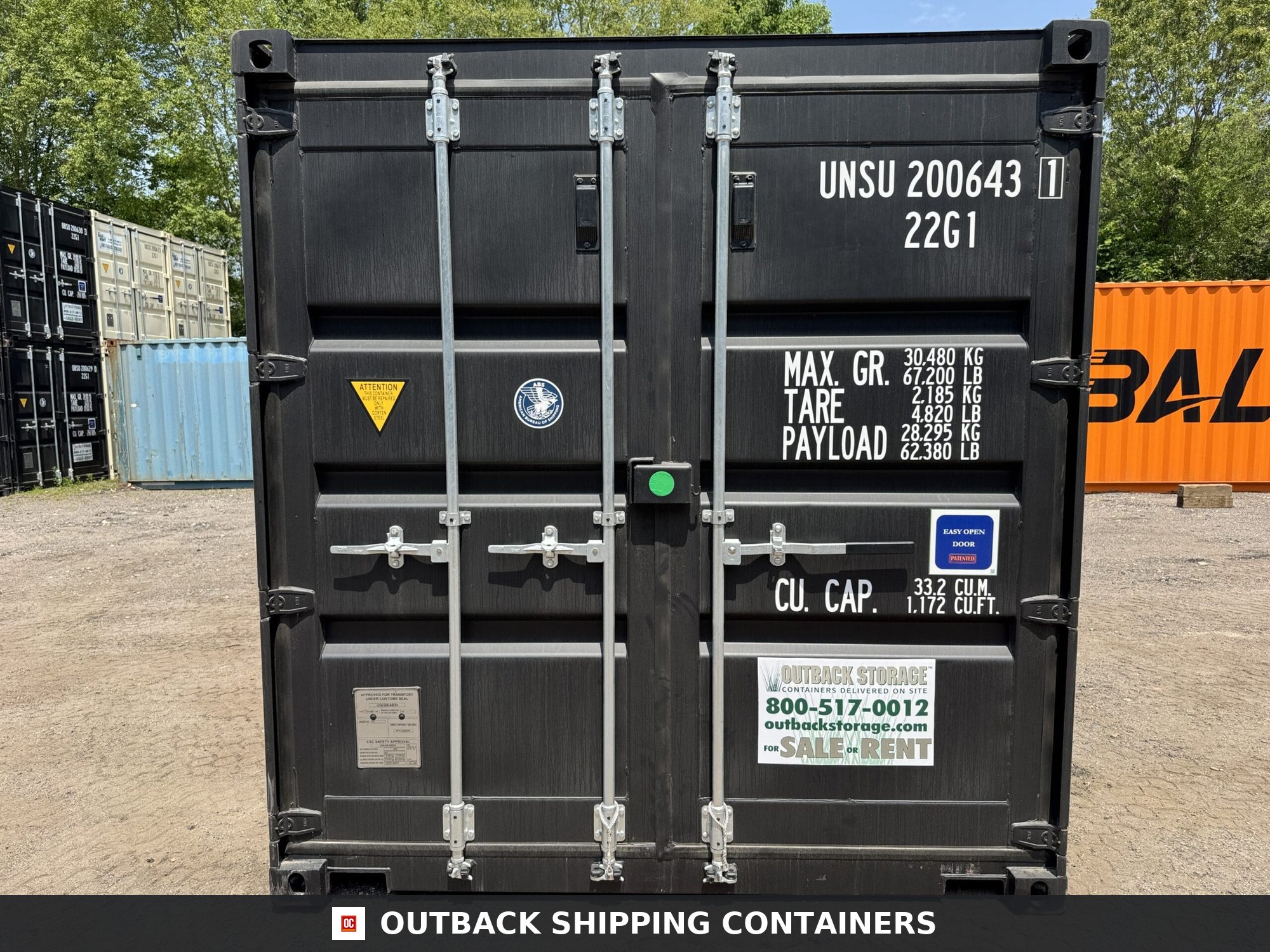 20ft New Shipping Container – Wind & Watertight – Black — 20ft — new (image 3 of 12)