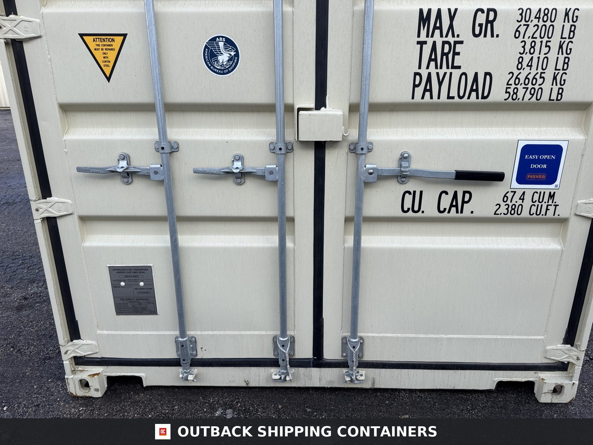40ft New Shipping Container – Wind & Watertight – Beige — 40ft — new (image 6 of 12)