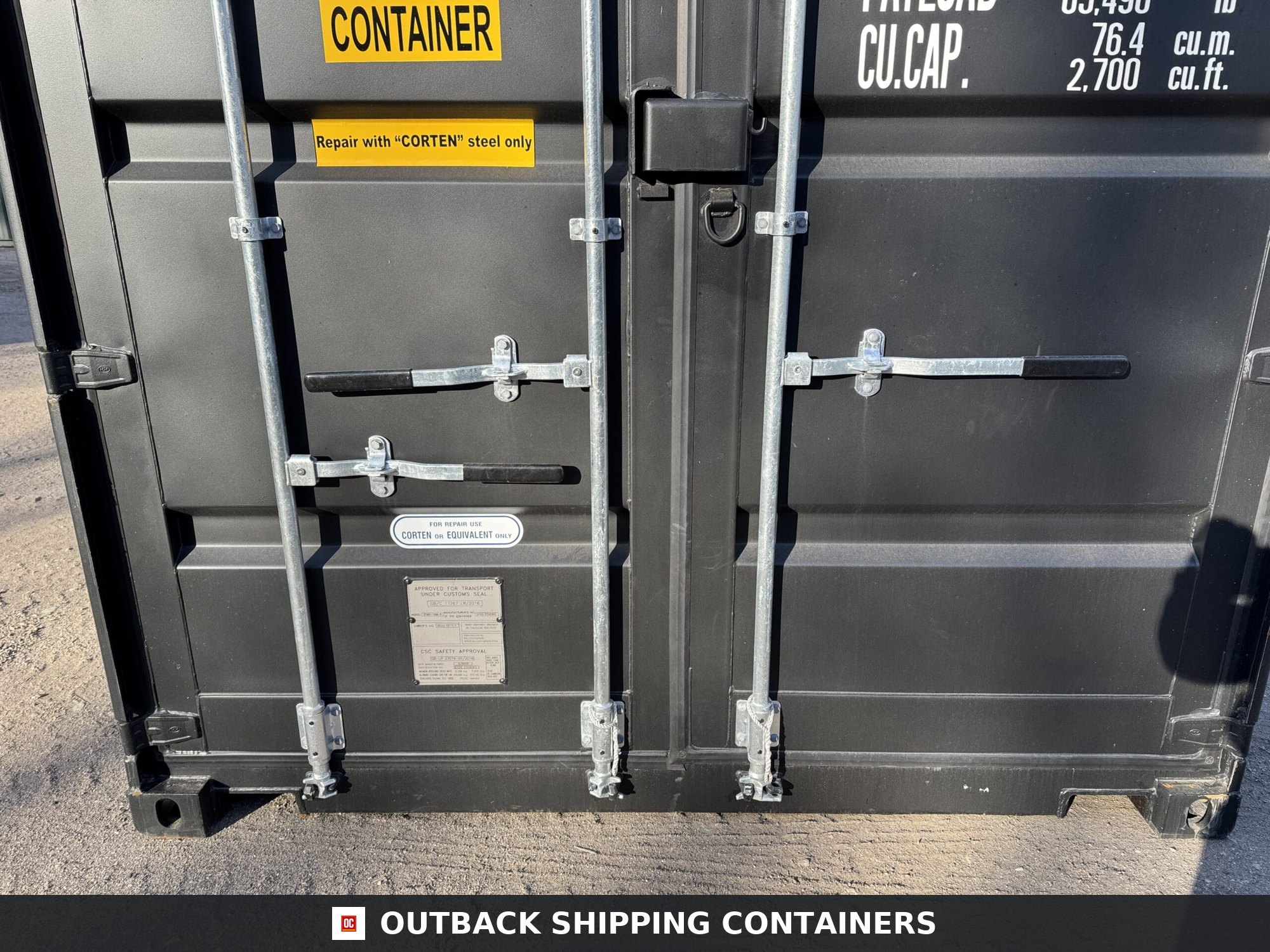 40ft New High Cube Shipping Container – Wind & Watertight – Black — 40ft — new (image 6 of 12)