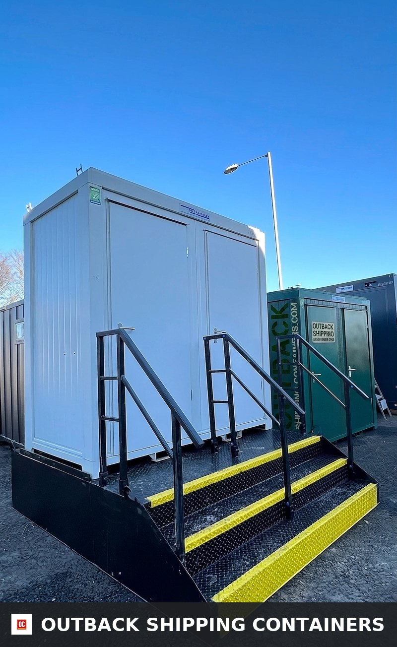 Stepped Waste Tank for Double Toilet Block — Interior Detail | Outback Shipping Containers Stepped Waste Tank for Double Toilet Block — No T2 — product gallery image 5 of 7