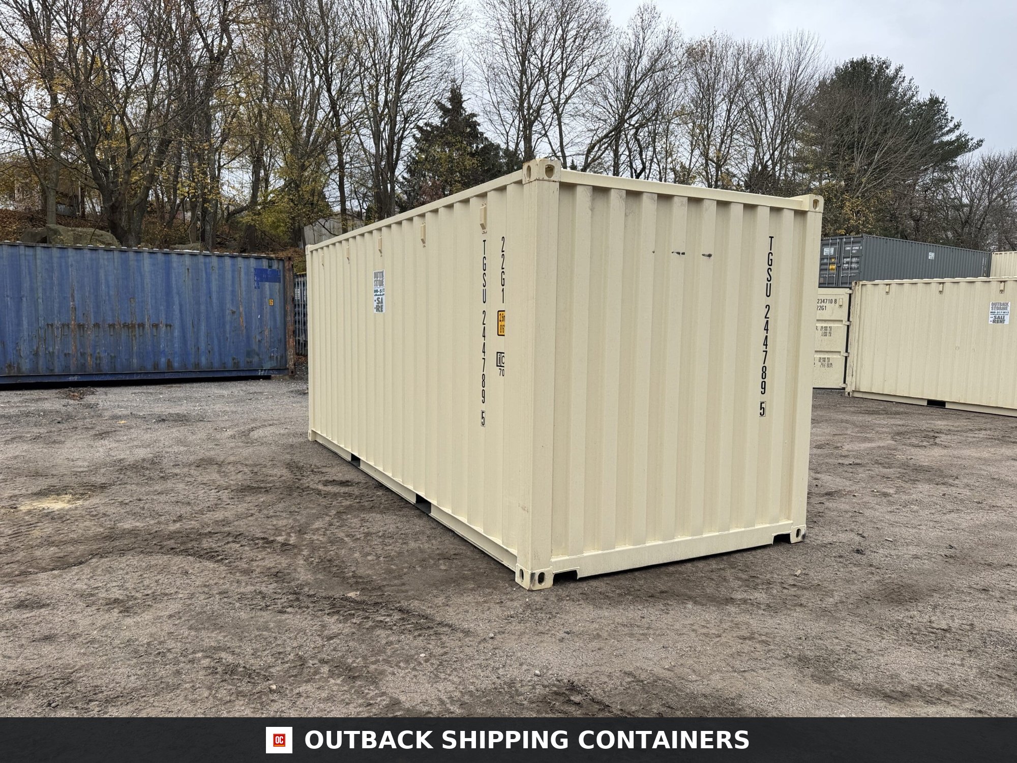 20ft New Shipping Container – Wind & Watertight – Beige — 20ft — new (image 9 of 12)