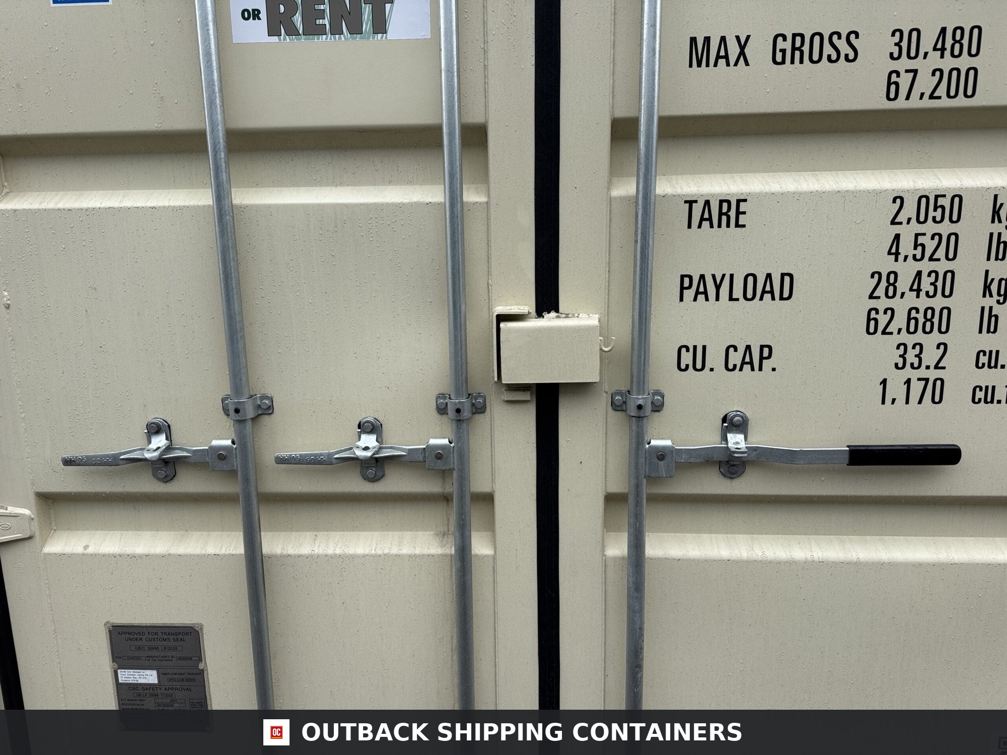 20ft New Shipping Container – Wind & Watertight – Beige — 20ft — new (image 4 of 12)