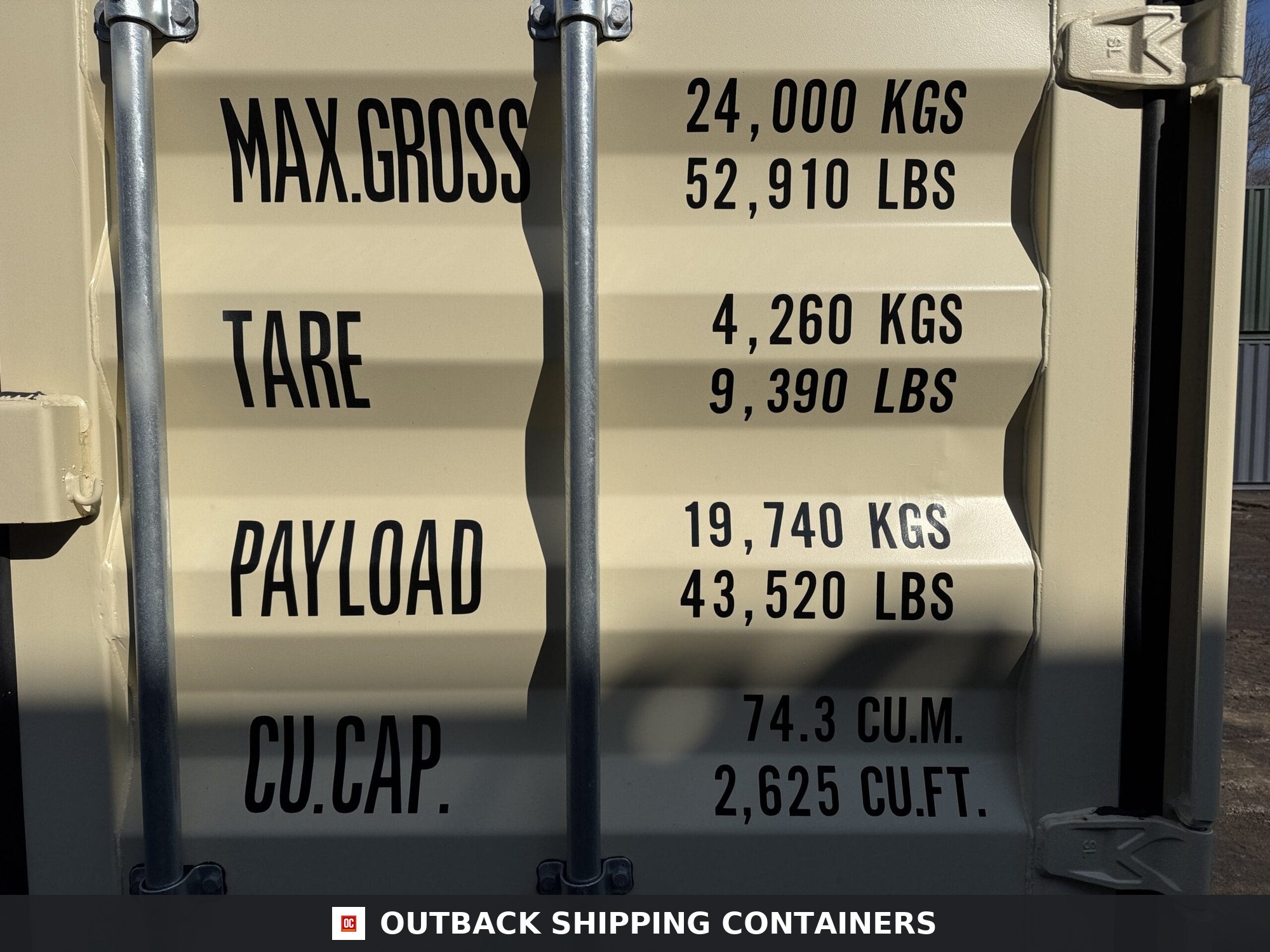 40ft New High Cube Shipping Container – Wind & Watertight – Beige — 40ft — new (image 4 of 12)