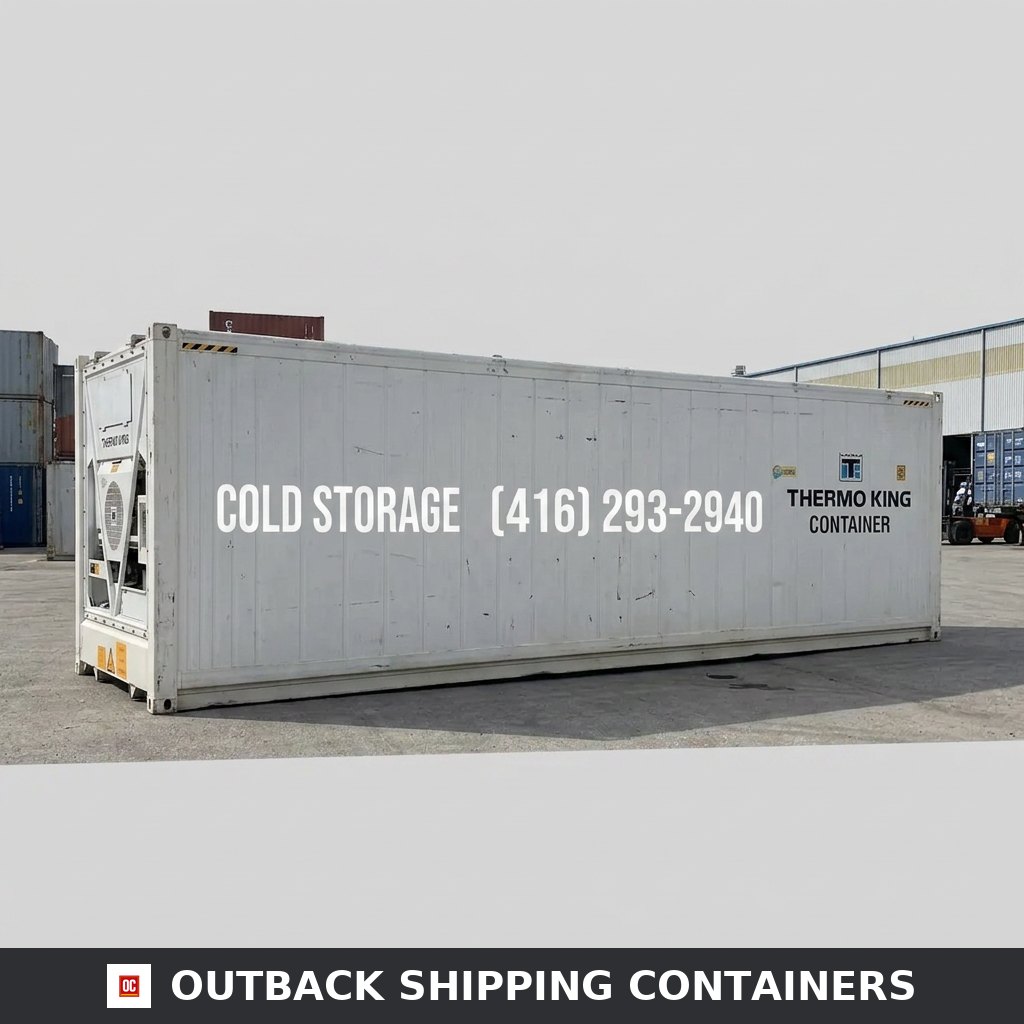 40ft High Thermo King Refrigerated Container — Interior Detail | Outback Shipping Containers 40ft High Thermo King Refrigerated Container – One Trip/ 2023 — 40ft — new — refrigerated containers (image 6 of 6)