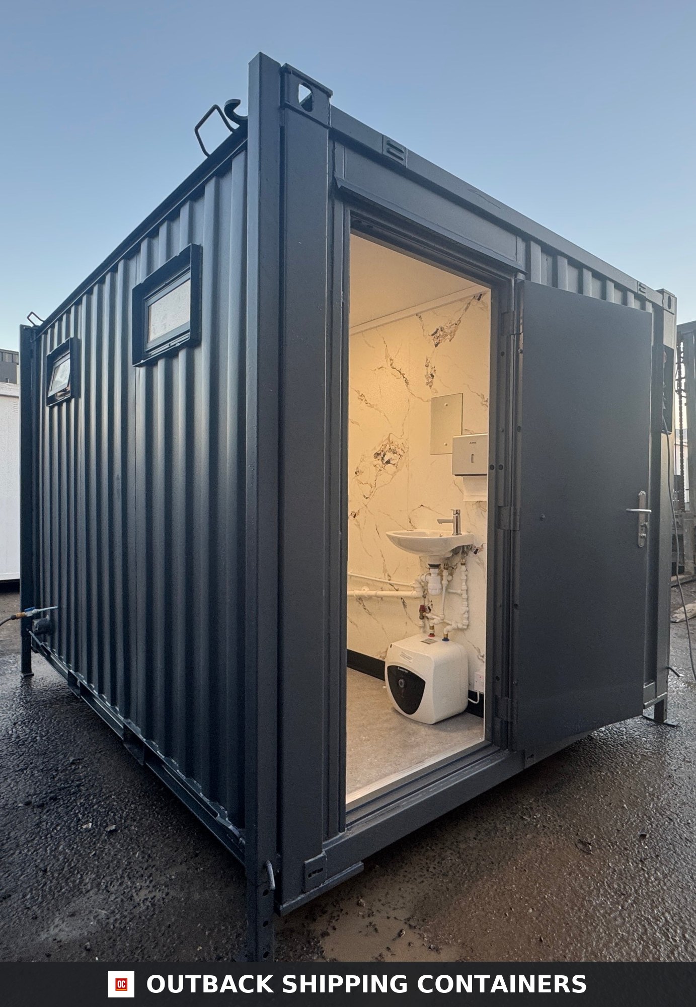 12 x 9 ft Anti-Vandal for Sale — Roof and Structural Detail | Outback Shipping Containers 12 x 9 ft Anti-Vandal — 2 + 1 Toilet Block — Premium Portable Welfare — No 1506 — product gallery image 8 of 19
