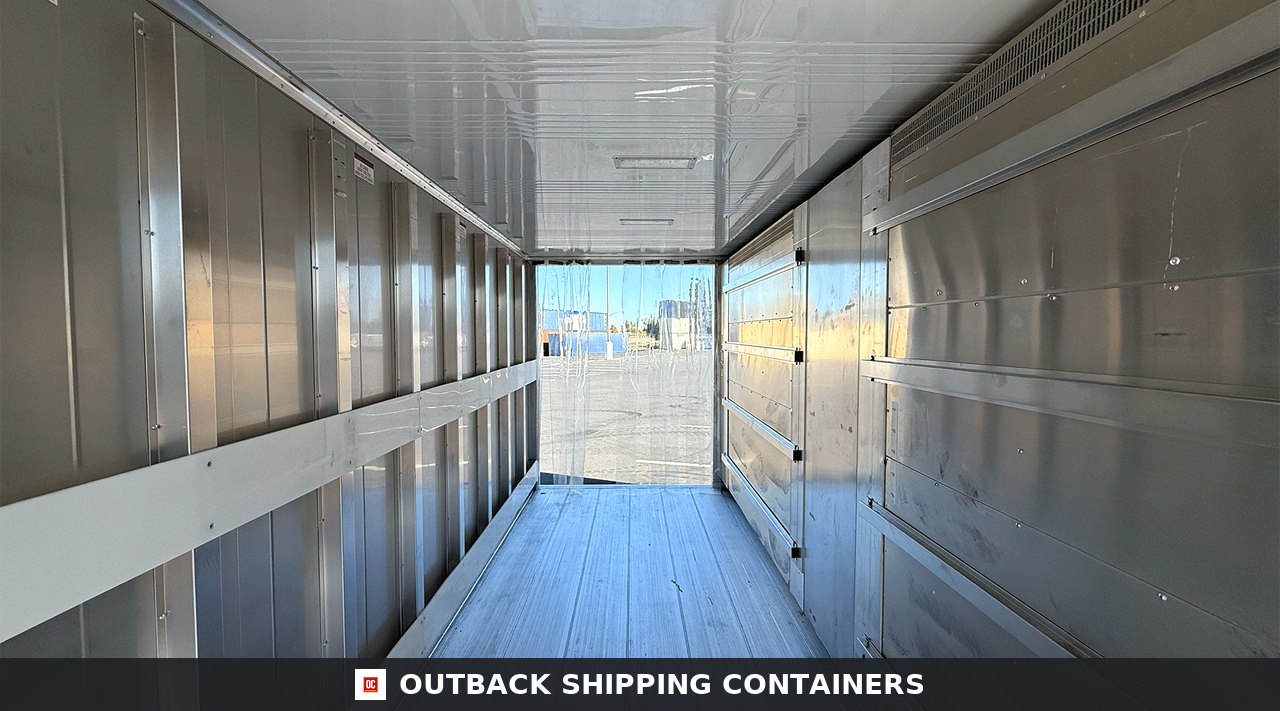 20ft Blast Freezer Container -40°F to 70°F — Interior Detail | Outback Shipping Containers 20ft Blast Freezer Container -40°F to 70°F