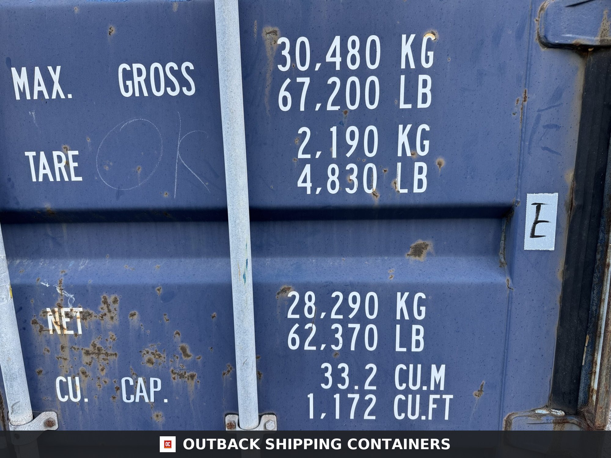 20ft Used Shipping Container – Wind & Watertight – Blue — 20ft — used (image 4 of 12)