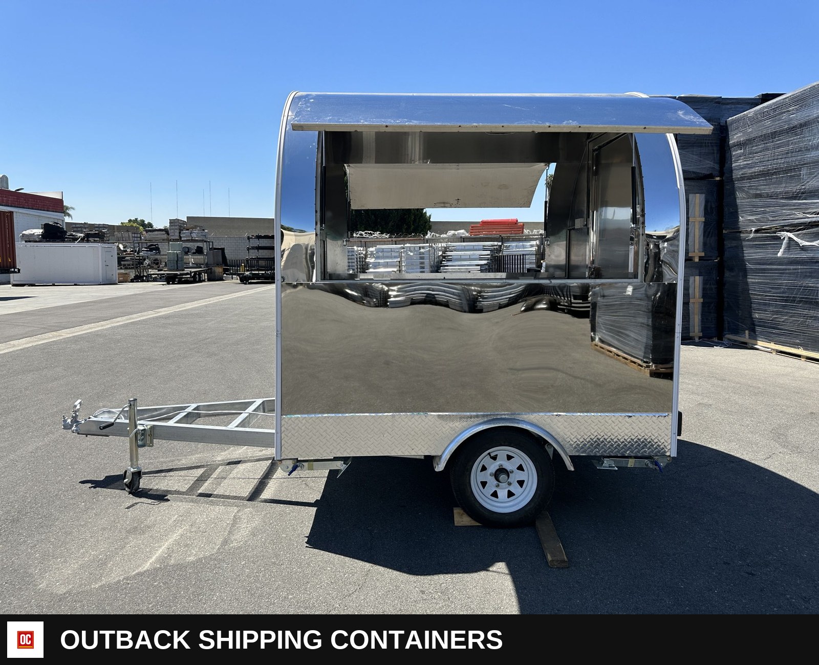 FT27 77-inch Compact Food Vending Concession Trailer — Interior Kitchen Layout | Outback Shipping Containers FT27 77-inch Compact Food Vending Concession Trailer for sale — interior kitchen layout