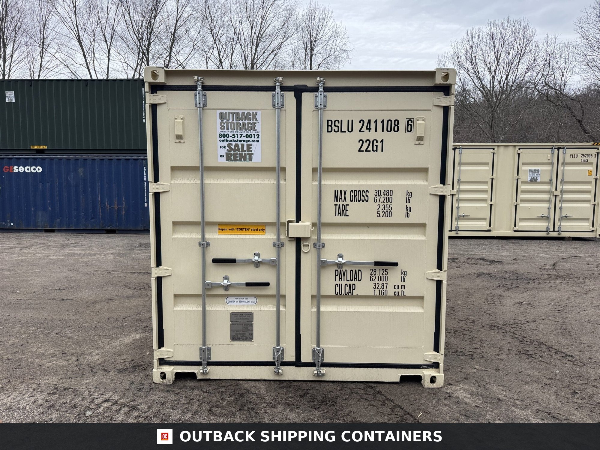 20ft New Shipping Container – Wind & Watertight – Beige — 20ft — new (image 3 of 12)