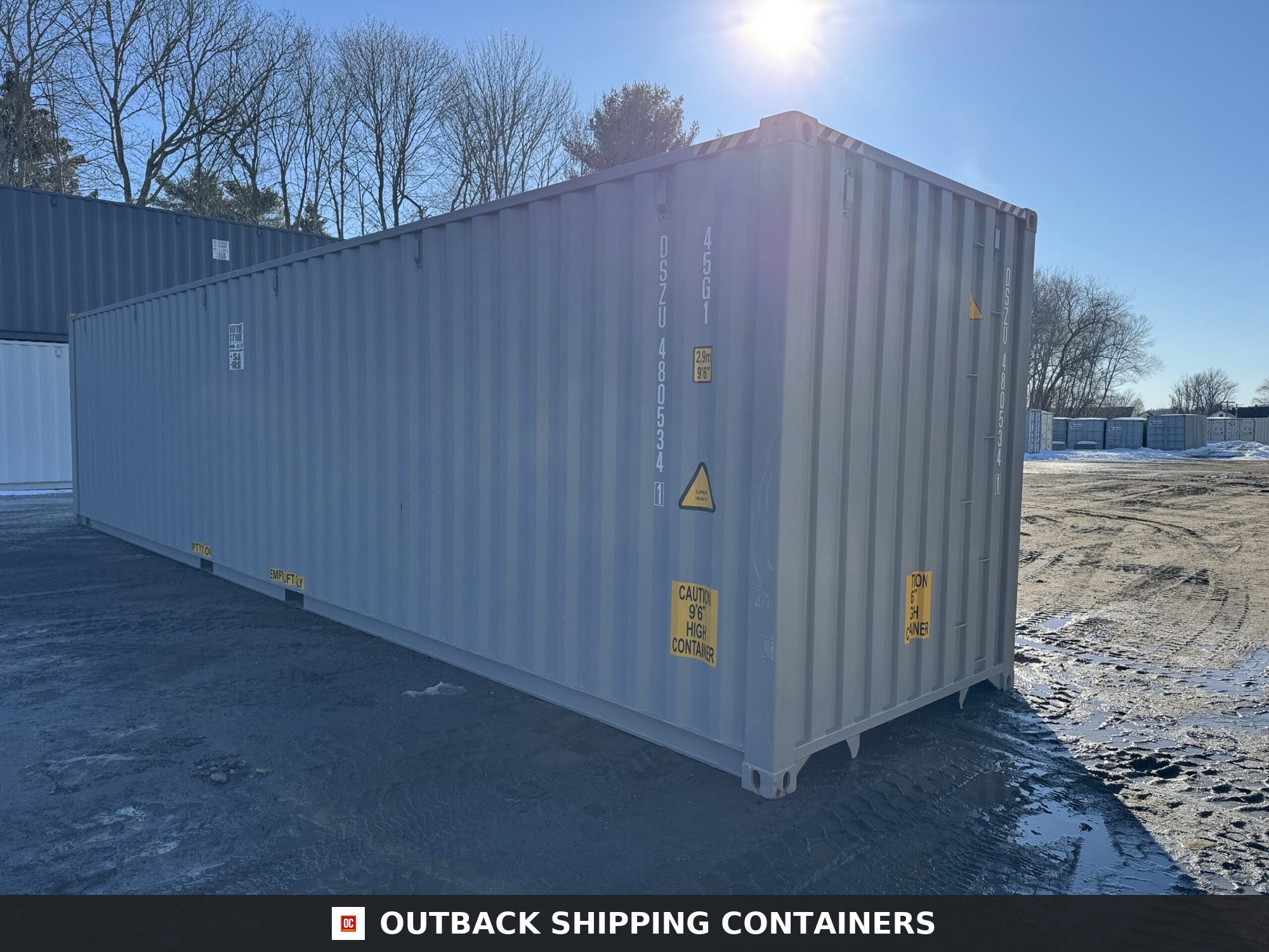 40ft New High Cube Shipping Container – Wind & Watertight – Gray — 40ft — new (image 10 of 12)