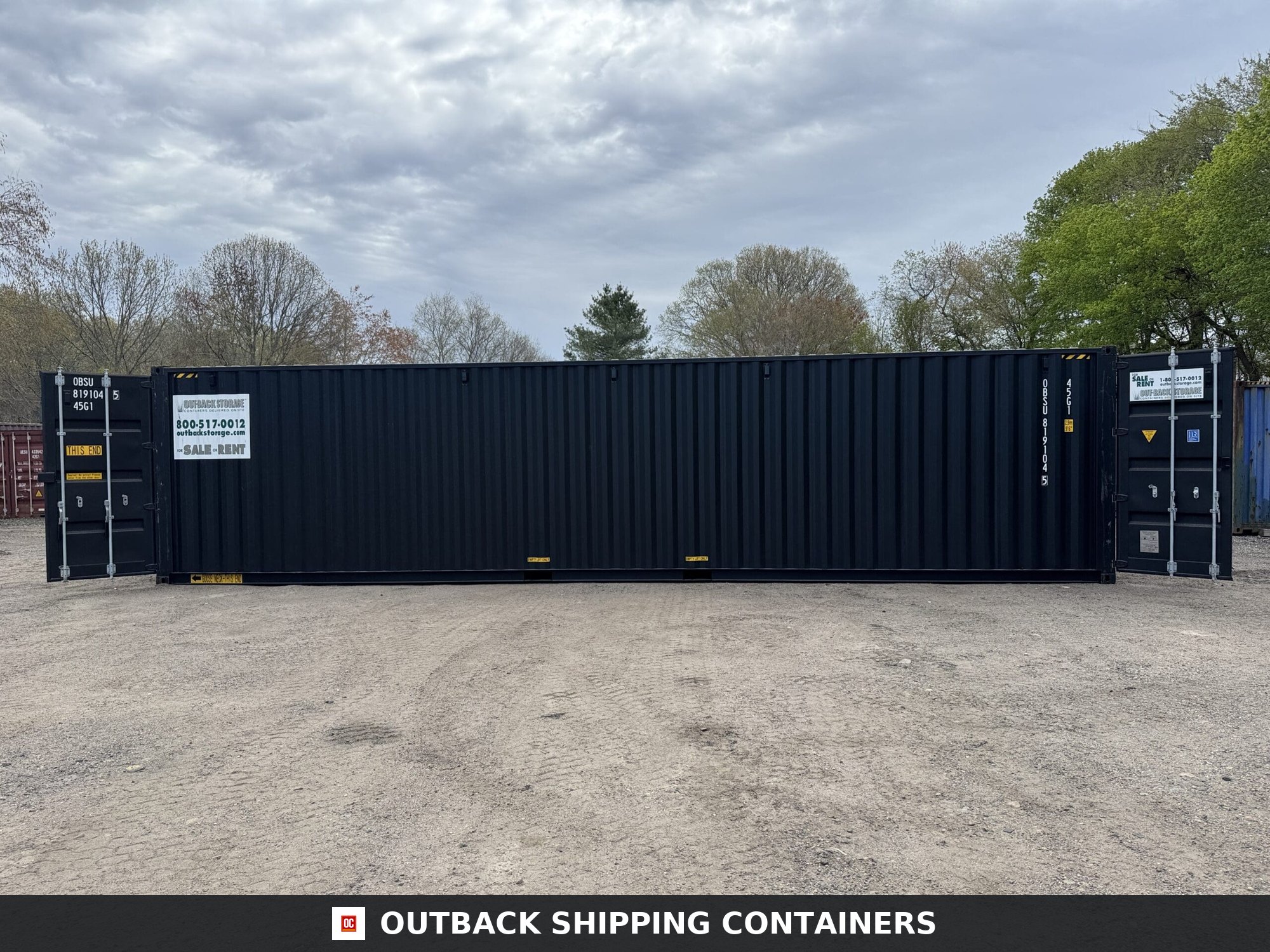 40ft New High Cube Shipping Container – Wind & Watertight – Black — 40ft — new (image 1 of 12)