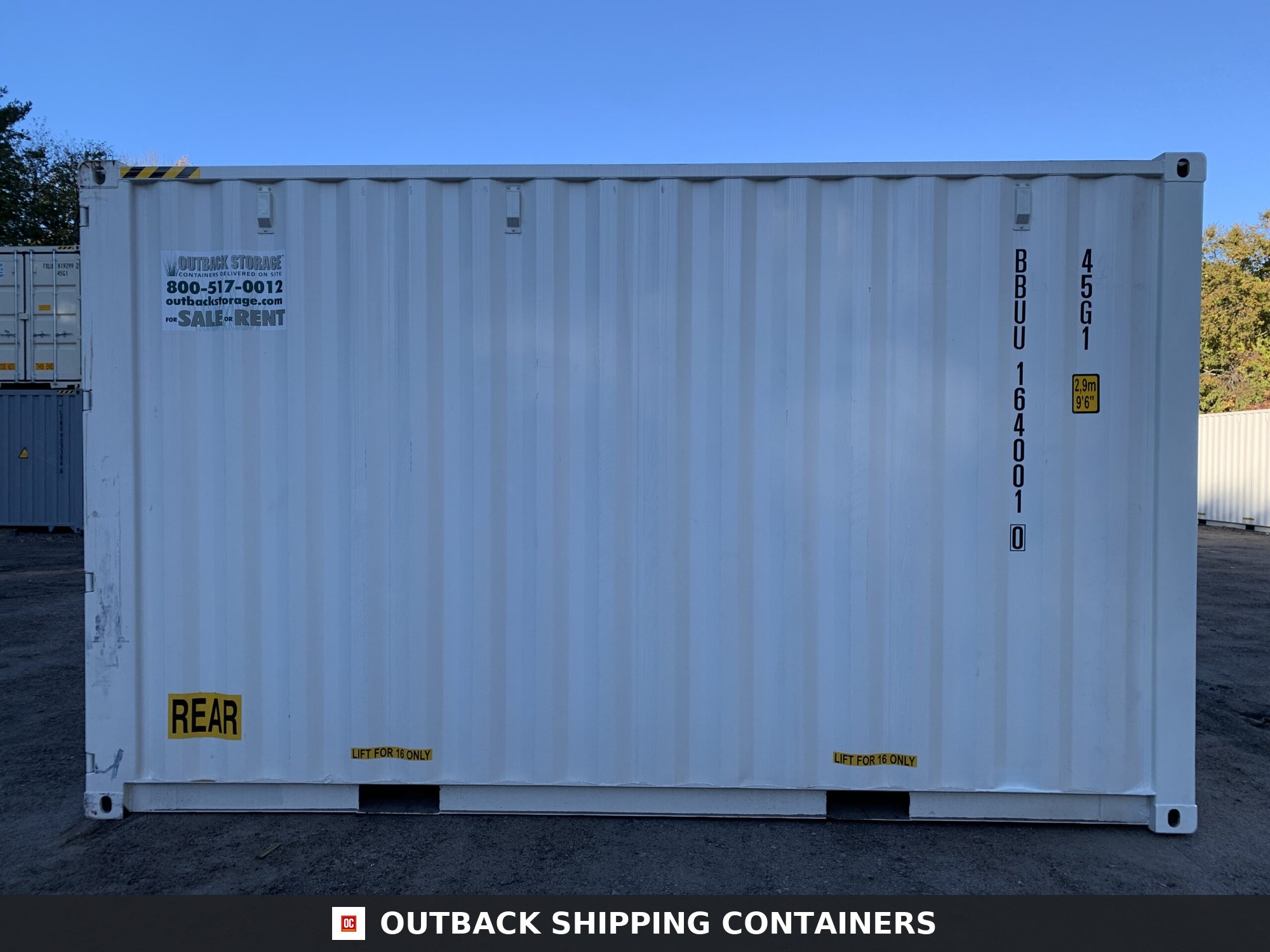 UNIQUE 16ft New High Cube Shipping / Storage Container – Wind & Watertight – White — 16ft — new (image 1 of 11)