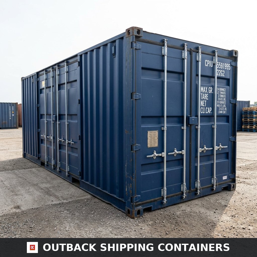 20Ft X 8Ft Open Side Bunded Open Mesh Floor Store — Interior View | Outback Shipping Containers 20Ft X 8Ft Open Side Bunded Open Mesh Floor Store — 20ft — new — storage containers (image 5 of 6)