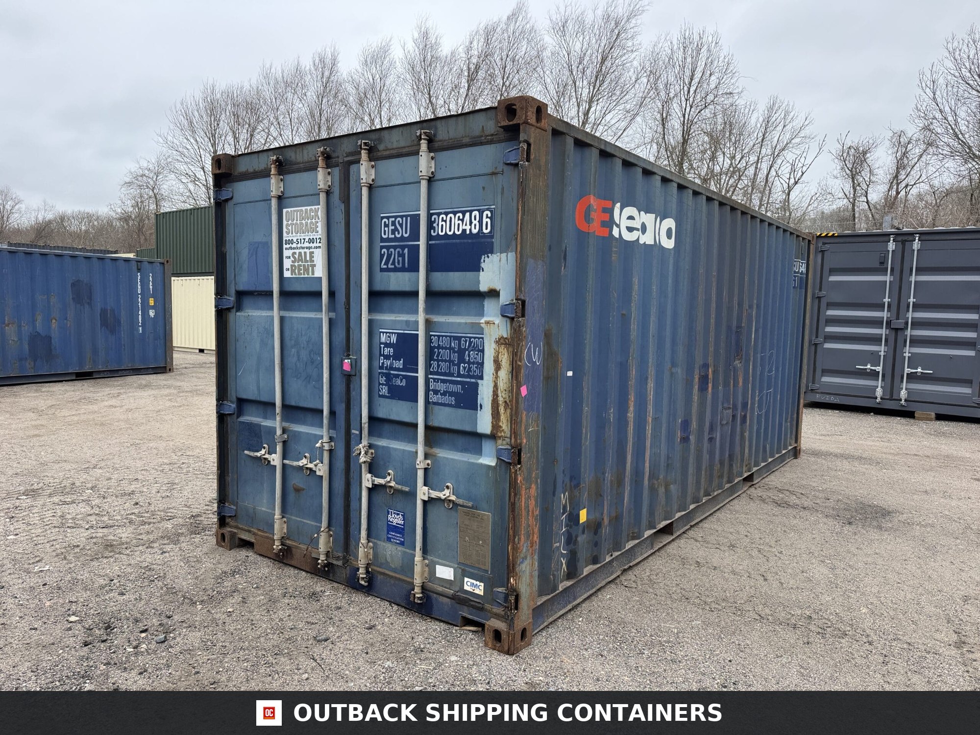 20ft Used Shipping Container – Wind & Watertight – Blue — 20ft — used (image 6 of 12)
