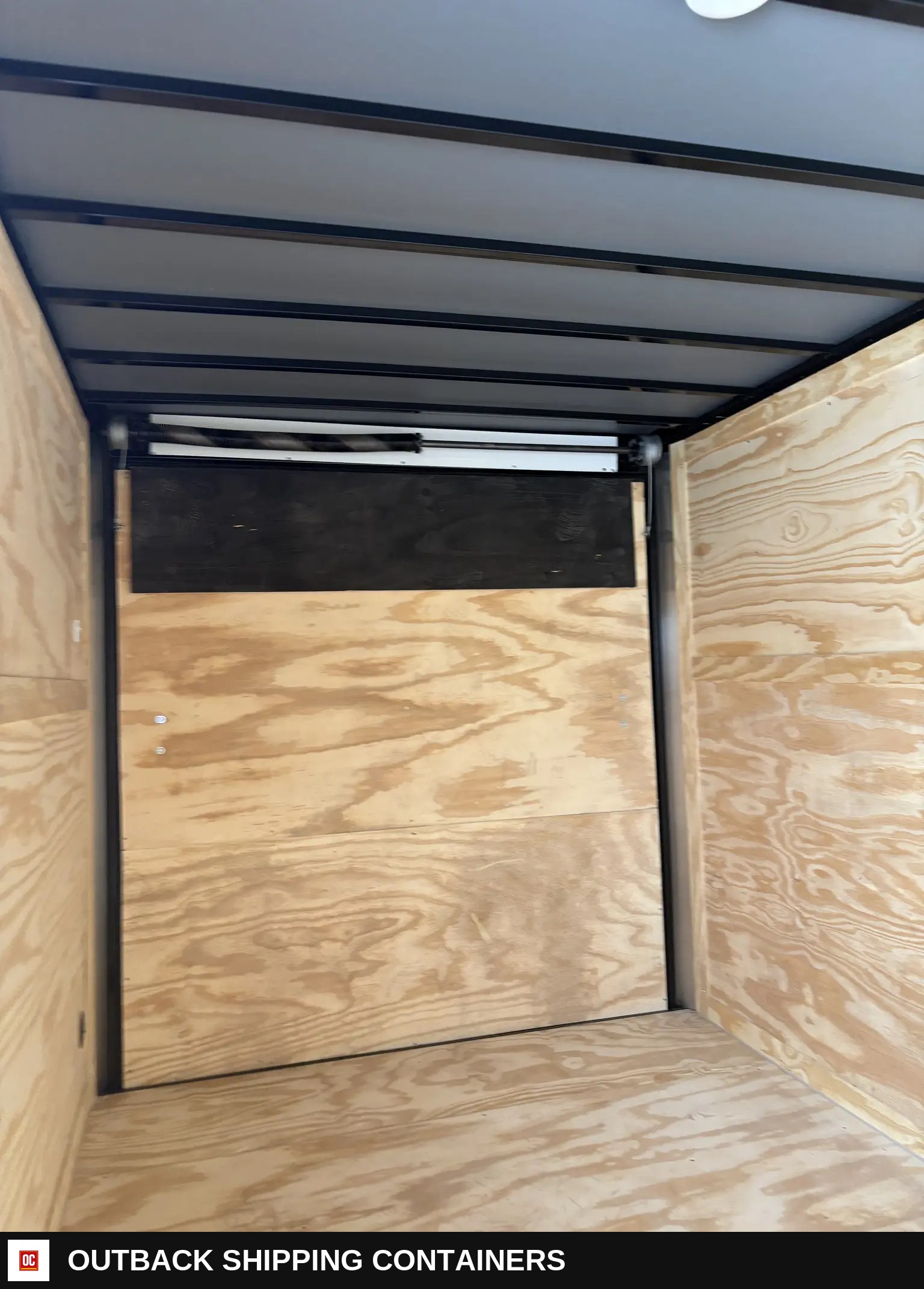 7x14TA2 Trojan Cargo Contractor Trailer White Blackout Package — Serving Window And Hatch | Outback Shipping Containers 7x14TA2 Trojan Cargo Contractor Trailer White Blackout Package for sale — serving window and hatch