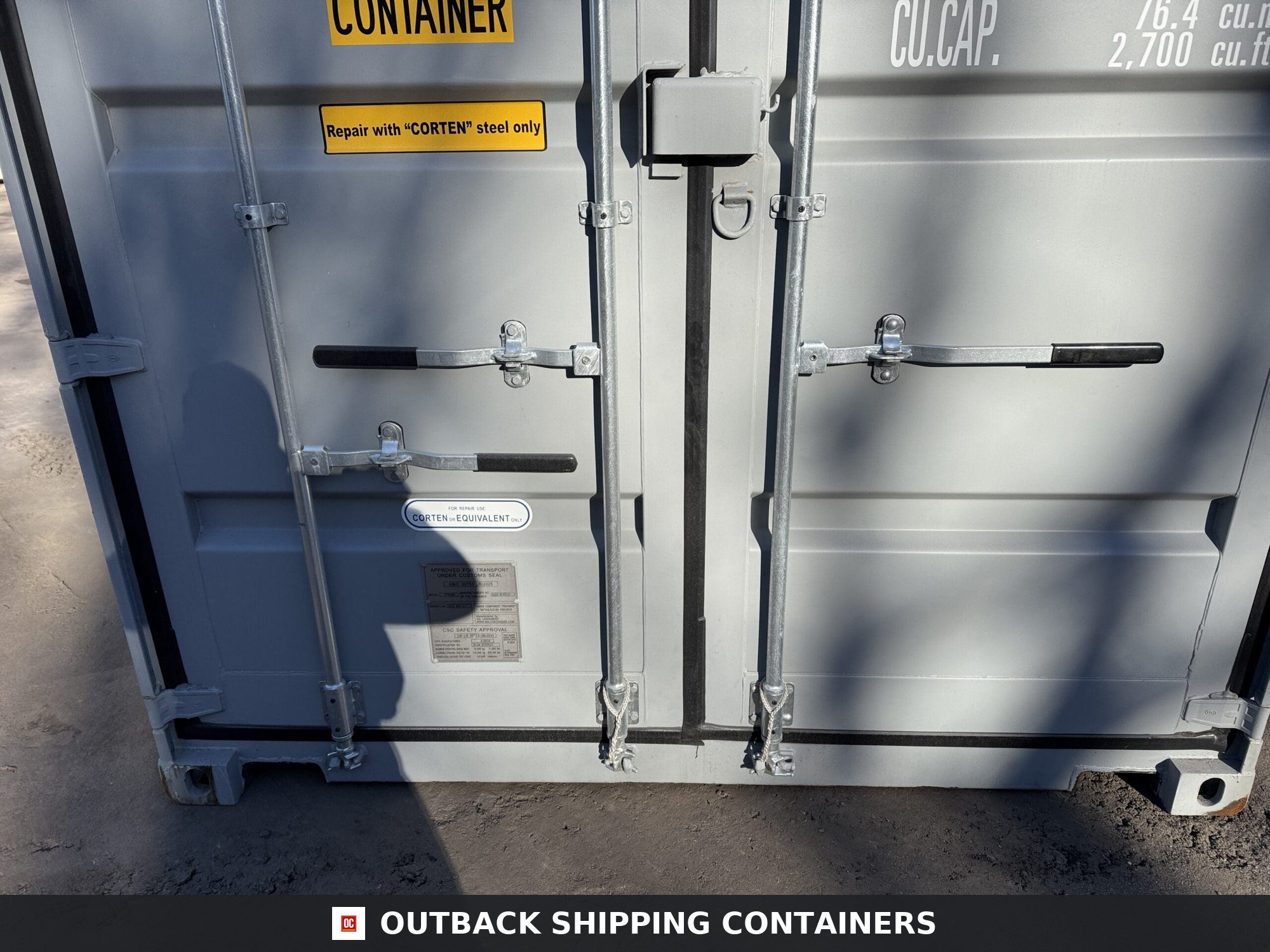 40ft New High Cube Shipping Container – Wind & Watertight – Gray — 40ft — new (image 6 of 12)