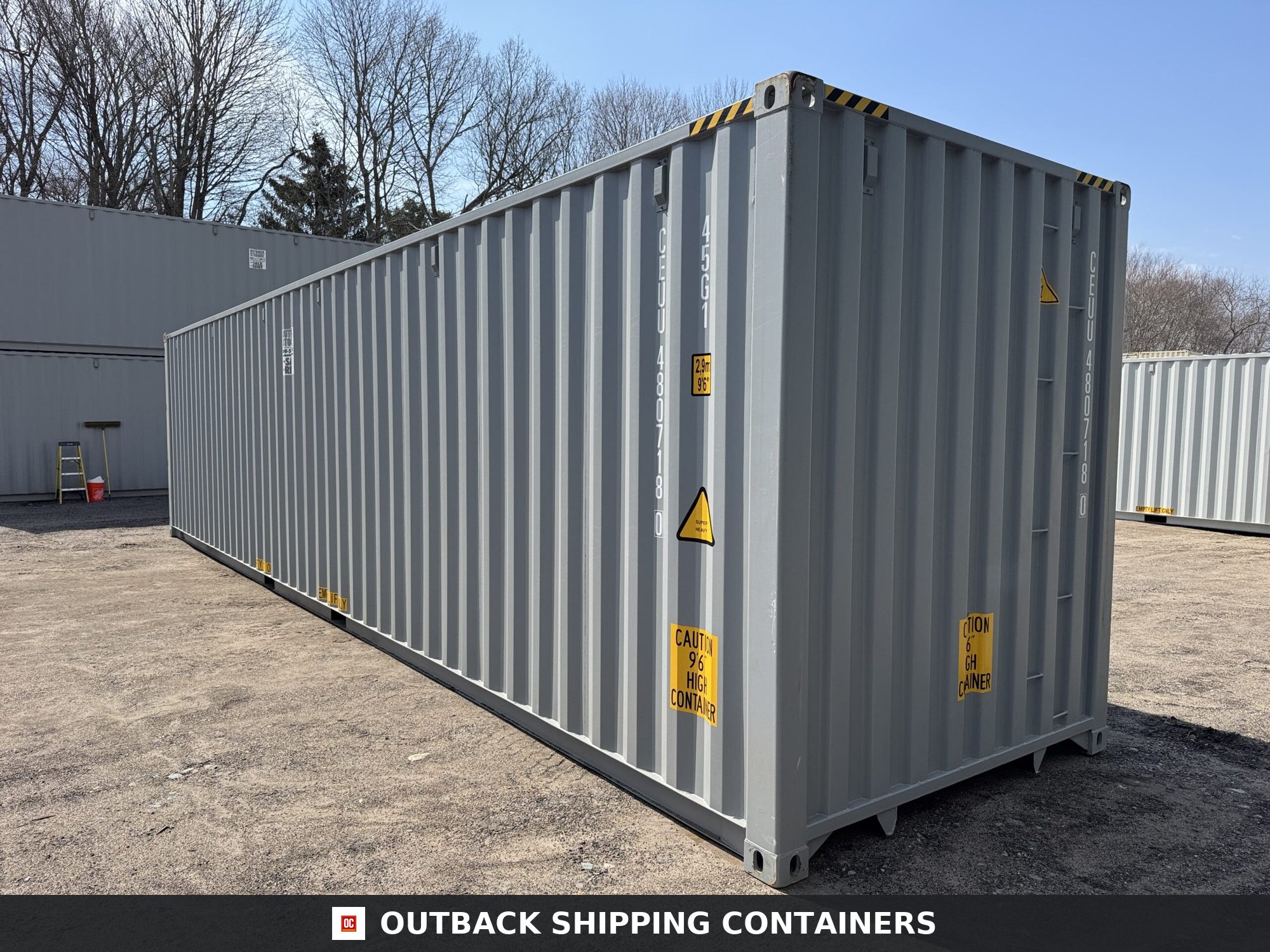 40ft New High Cube Shipping Container – Wind & Watertight – Gray — 40ft — new (image 10 of 12)