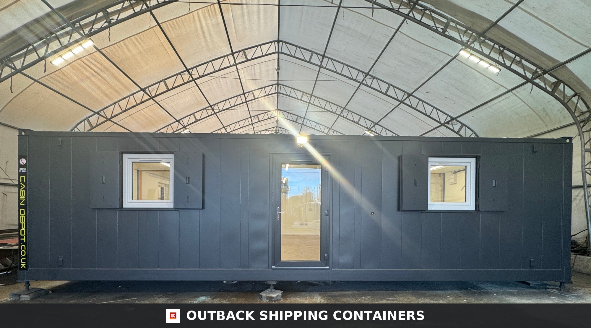 Modular Building 2 Bay 32X20FT — Three-Quarter Angle View | Outback Shipping Containers Modular Building 2 Bay — 32x20ft — image 3 of 15