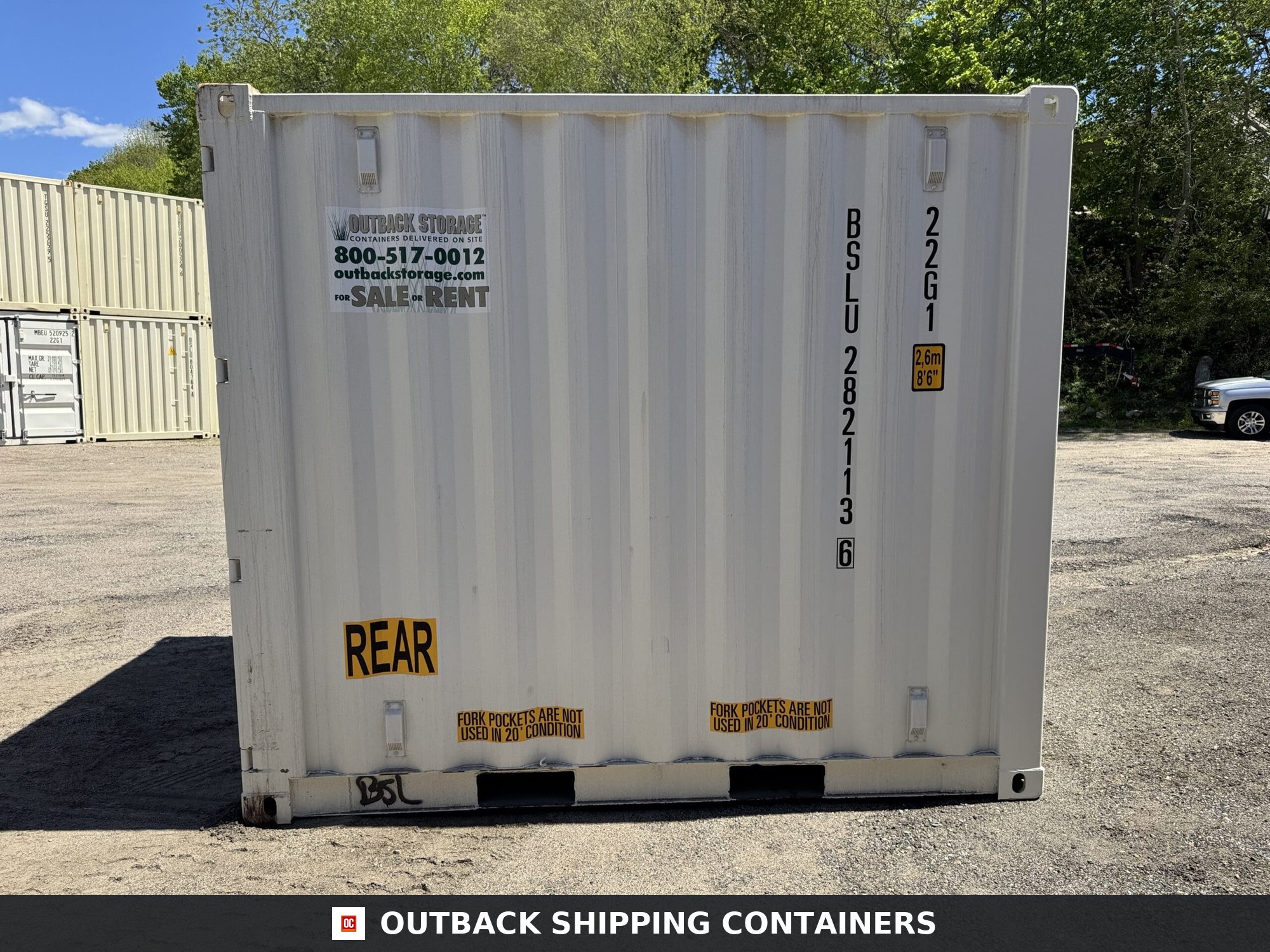 10ft New Shipping / Storage Container for Sale — Roof and Structural Detail 2 10ft New Shipping / Storage Container – Wind & Watertight – White — 10ft — new (image 9 of 10)
