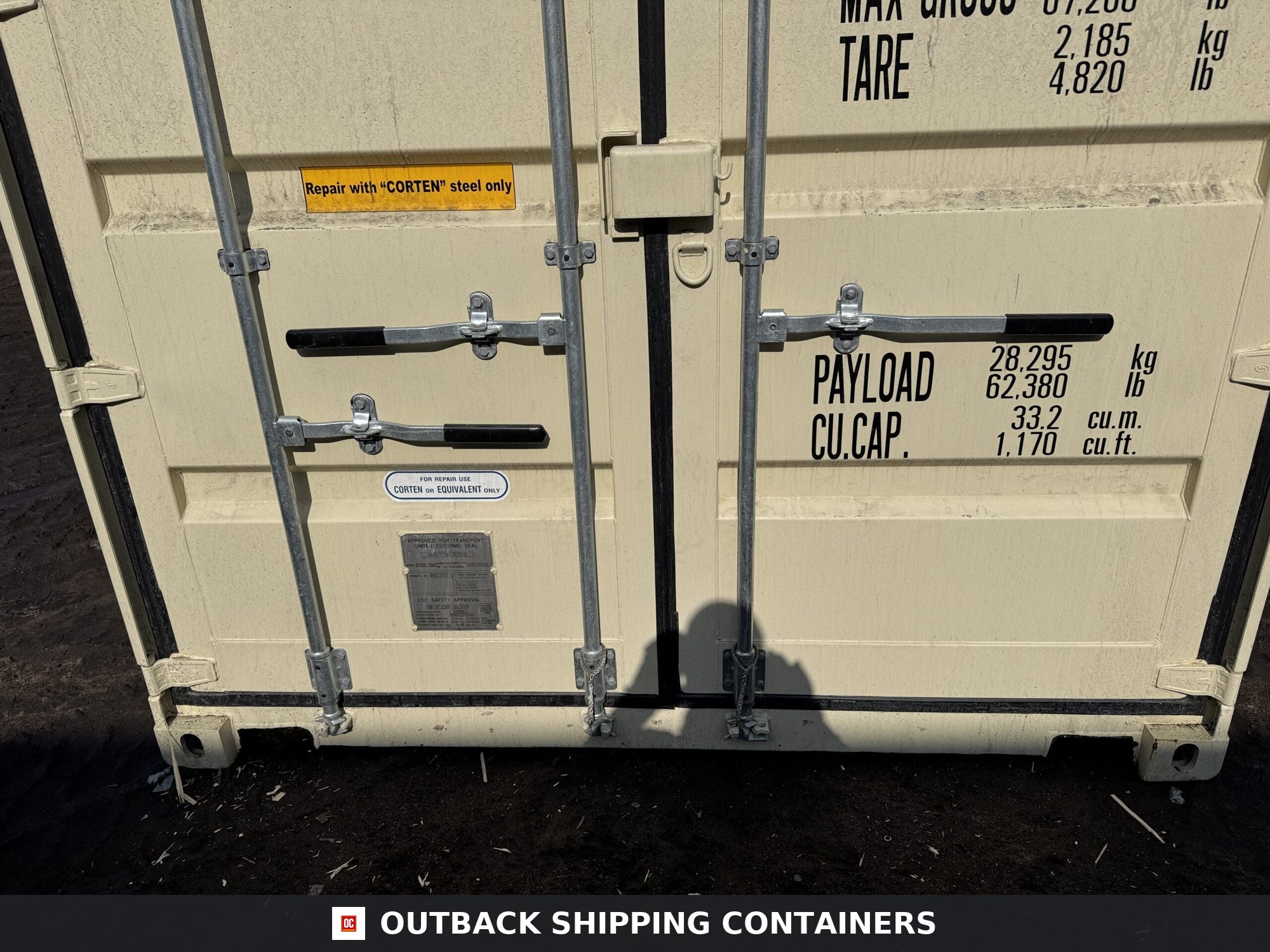 20ft New Shipping Container – Wind & Watertight – Beige — 20ft — new (image 6 of 12)