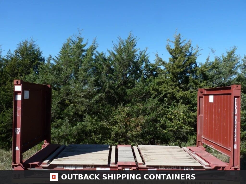 20FT Flat Rack Shipping Container – One Trip (Like New) — Outback Shipping Containers