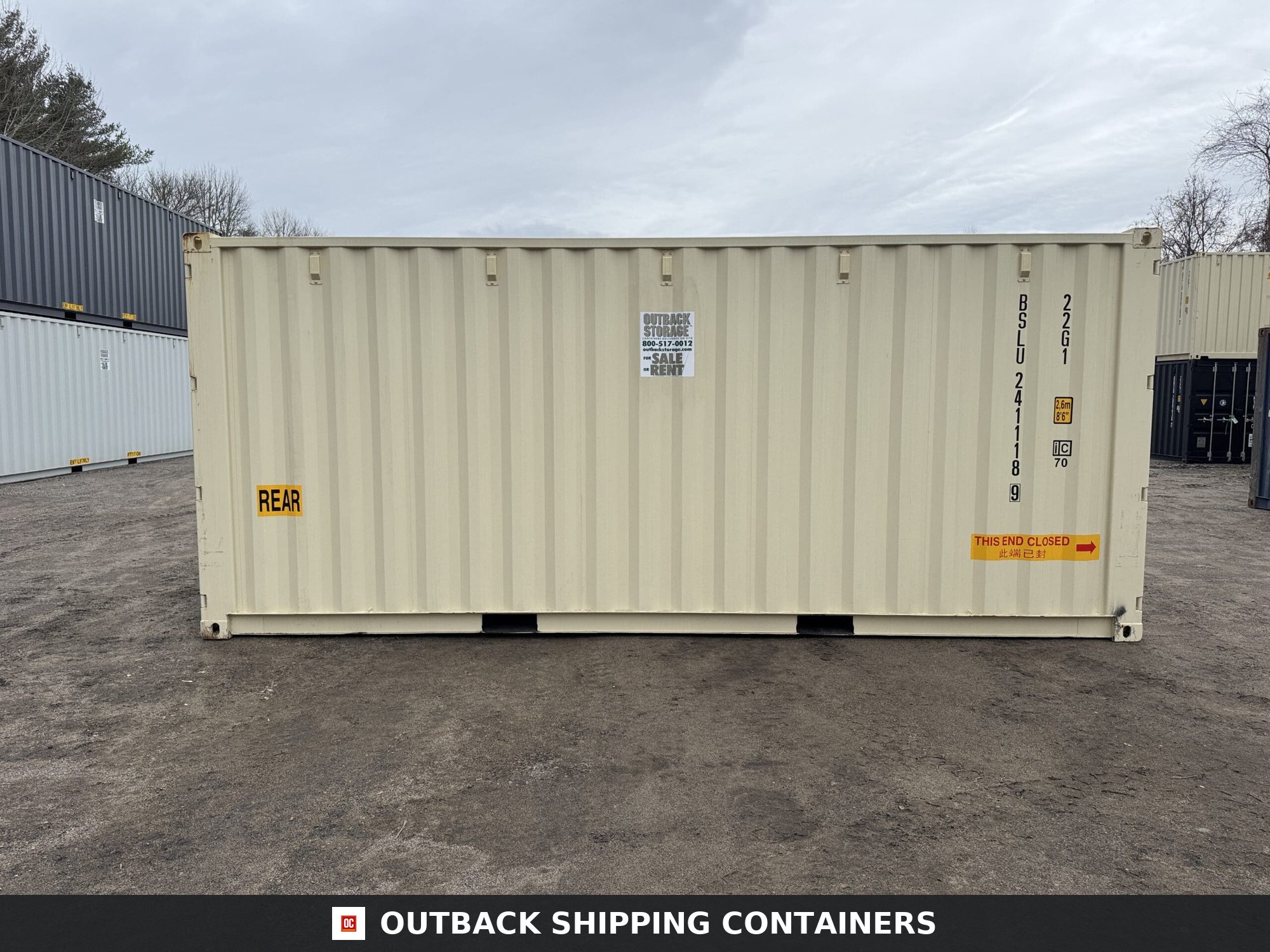 20ft New Shipping Container – Wind & Watertight – Beige — 20ft — new (image 9 of 12)