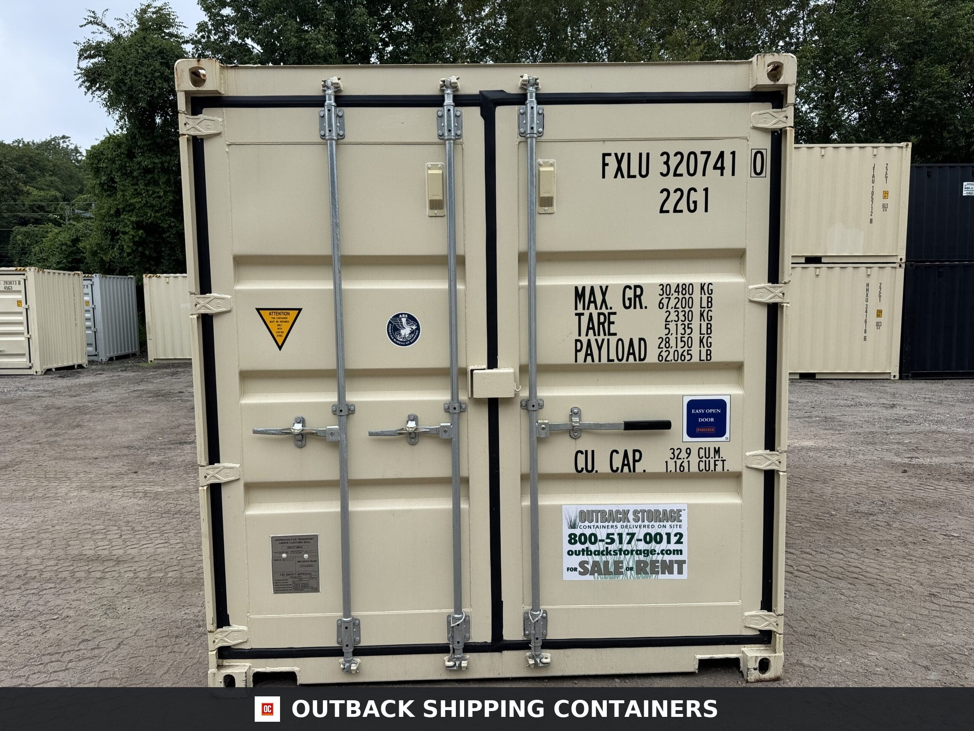 20ft New Shipping Container – Wind & Watertight – Beige — 20ft — new (image 3 of 12)