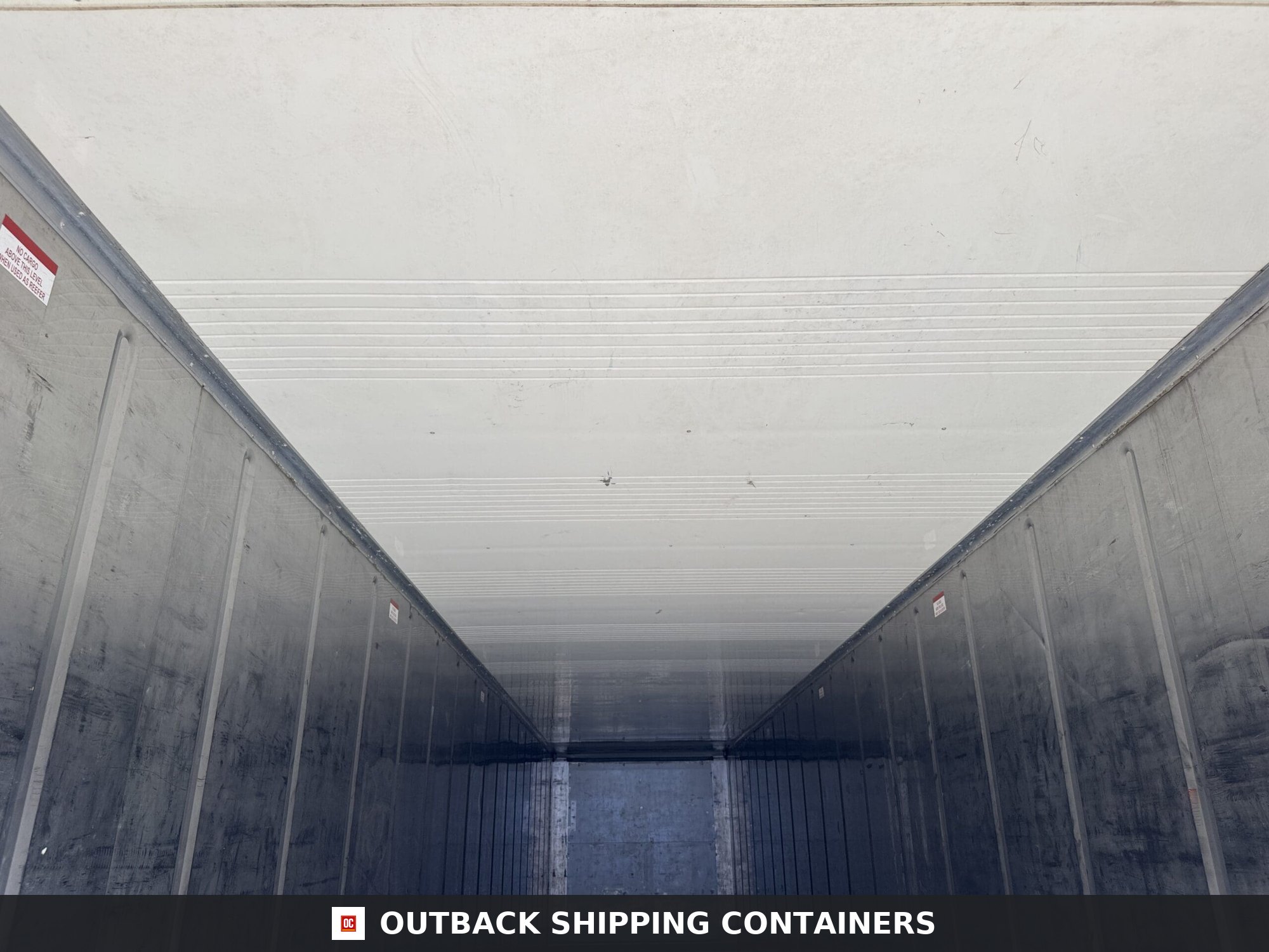 40ft As-Is High Cube Shipping Container for Sale — Roof and Structural Detail 2 40ft As-Is High Cube Shipping Container – Wind & Watertight – White — 40ft — as_is (image 9 of 12)
