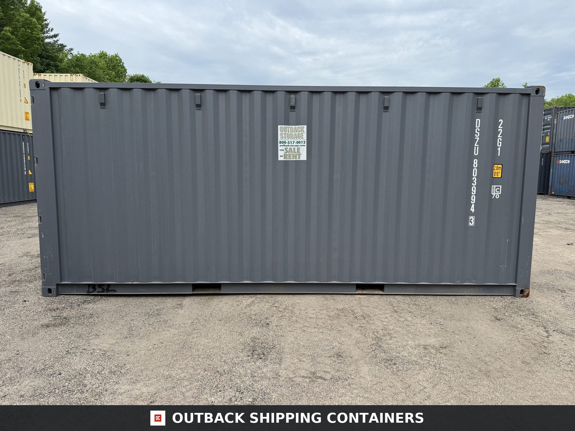 20ft New Shipping Container – Wind & Watertight – Gray — 20ft — new (image 9 of 12)