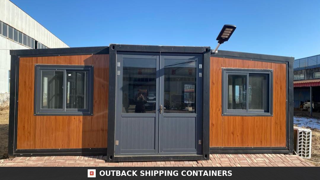 20FT Expandable Container Office for Sale — Open-Plan Office Interior | Outback Shipping Containers 20ft expandable container office 385 sq ft — open-plan office interior