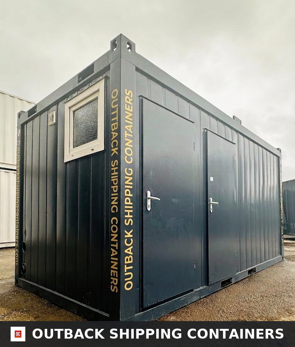 3+1 Toilet Block for Sale — Side Profile View | Outback Shipping Containers 2 3 3+1 Toilet Block — 16 x 8 ft Anti-Vandal — Portable Toilet Block — No 1232 — primary exterior image 1 of 13