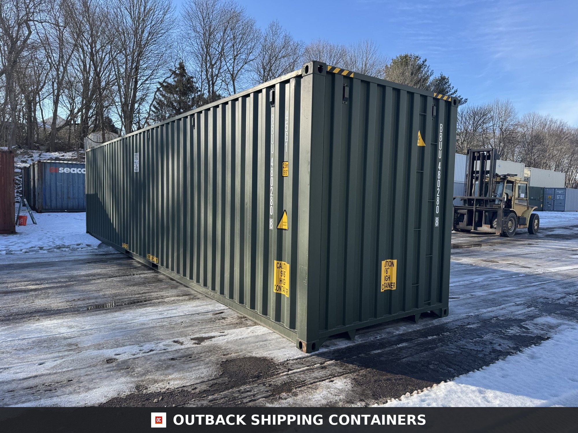 40ft New High Cube Shipping Container – Wind & Watertight – Green — 40ft — new (image 9 of 12)