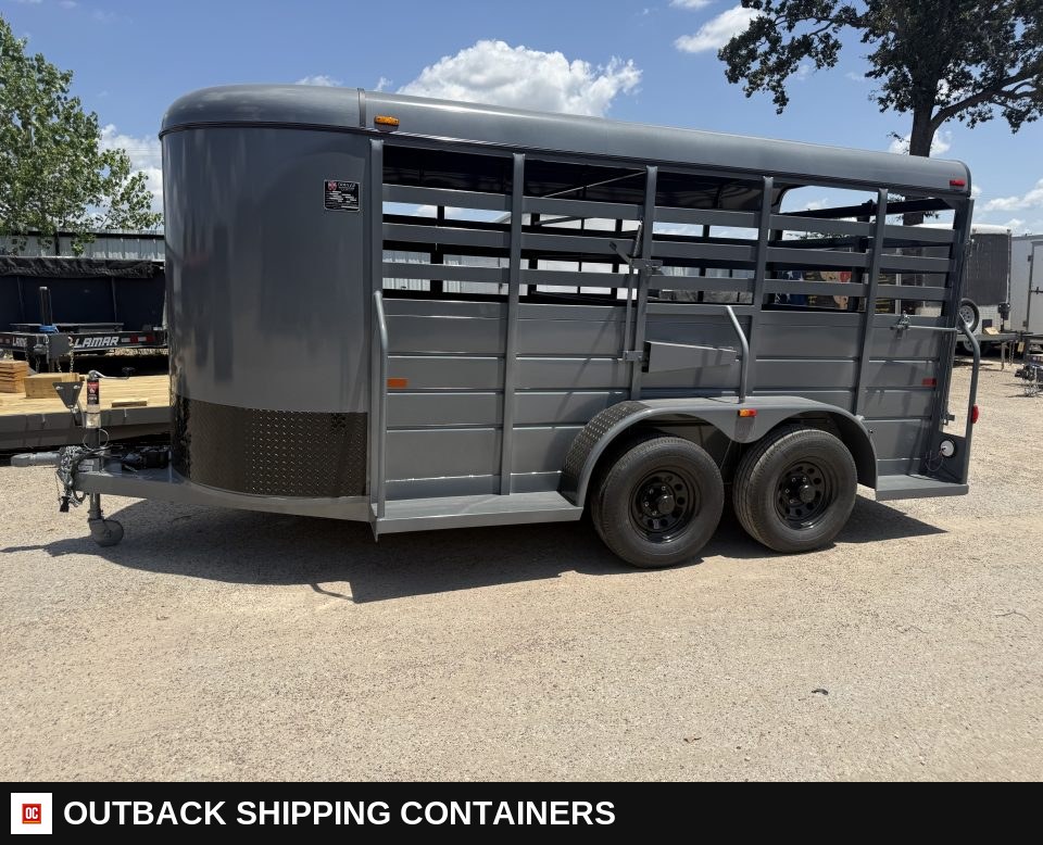 2026 WW AA 6X14 Livestock Stock Combo Trailer — Rear Doors And Gate | Outback Shipping Containers 2026 WW AA 6X14 Livestock Stock Combo Trailer for sale — rear doors and gate