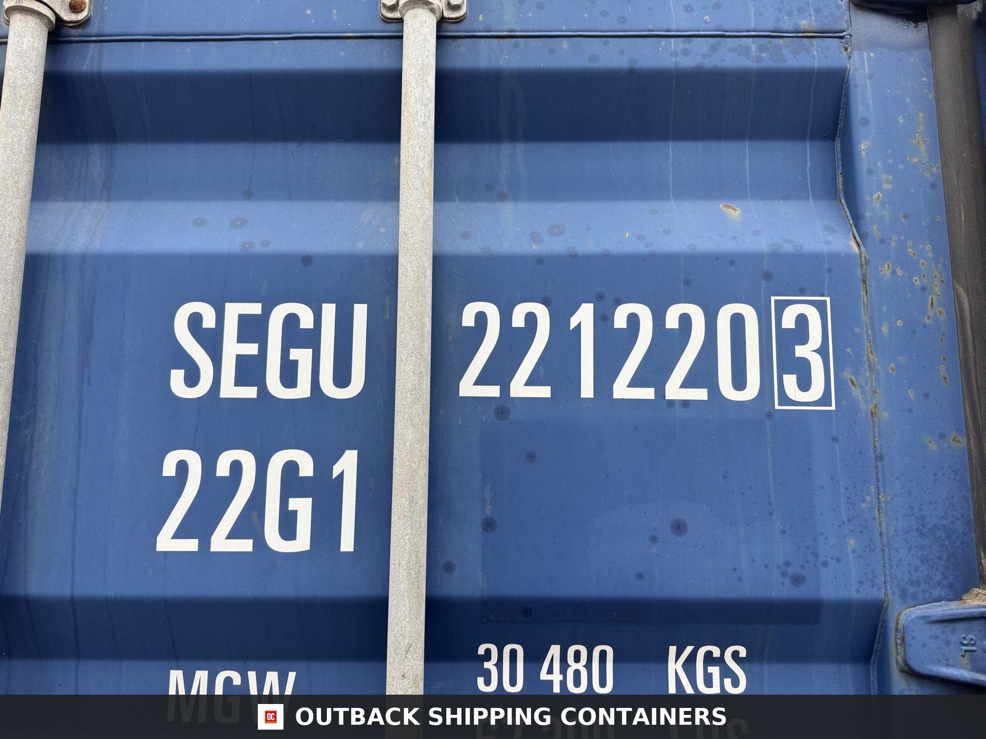 20ft Used Shipping Container – Wind & Watertight – Blue — 20ft — used (image 2 of 12)