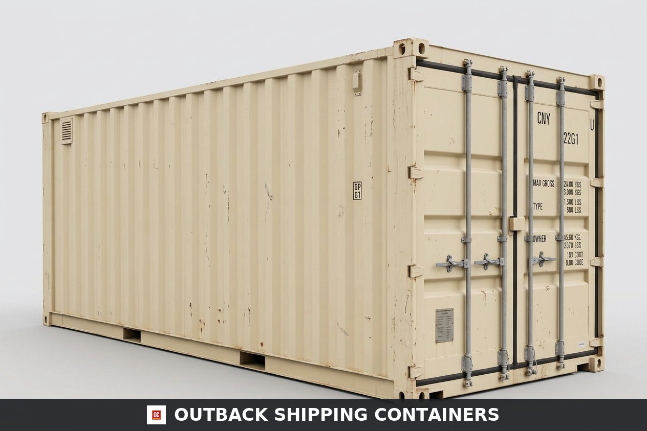 4+1 Steel Toilet Cabin 20FT x 9FT — Three-Quarter Angle View | Outback Shipping Containers 4+1 Steel Toilet Cabin 20FT x 9FT — Sanitation Units (image 3 of 4)